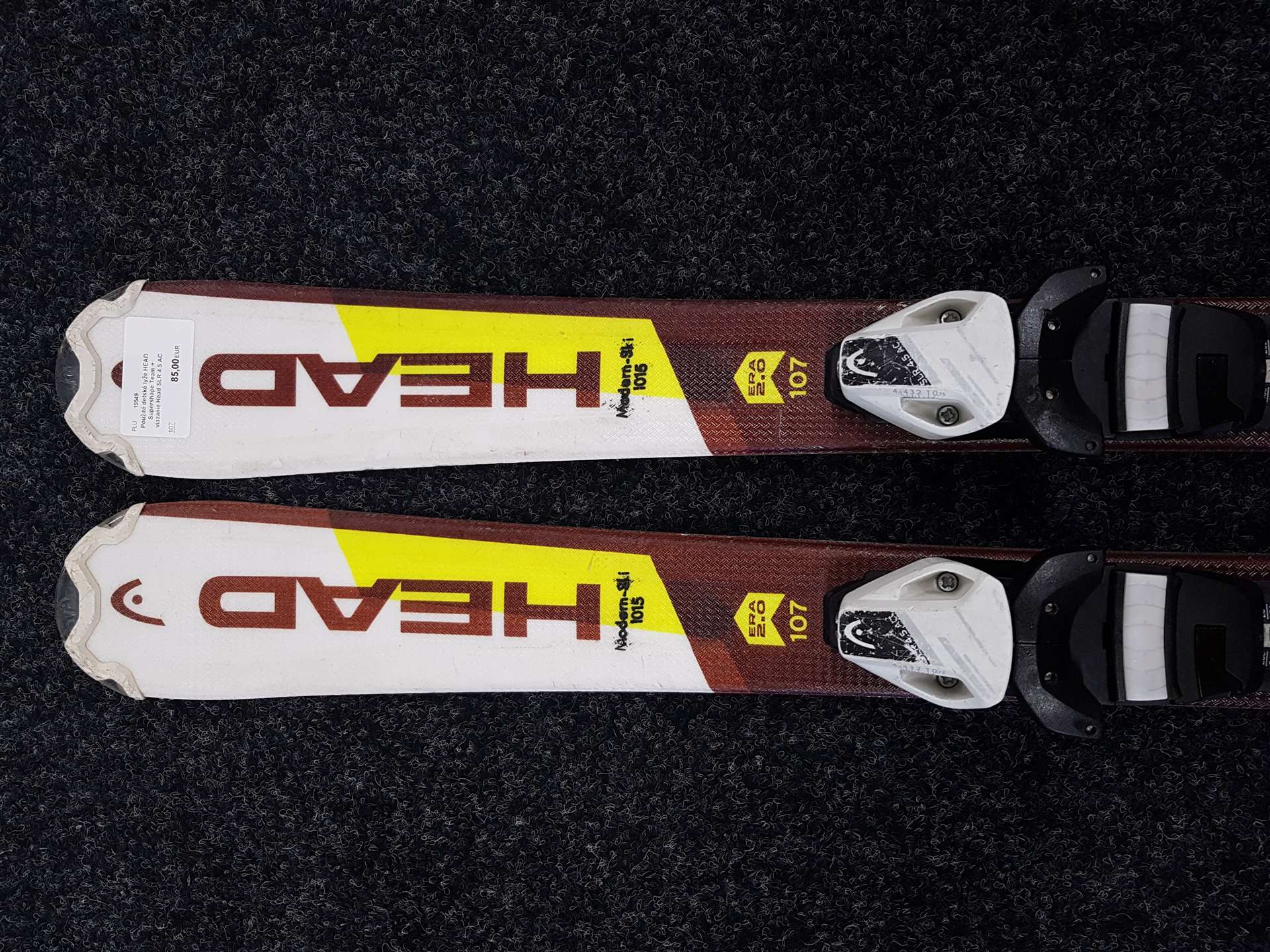 Použité detské lyže HEAD Supershape Team + viazanie Head SLR 4.5 AC