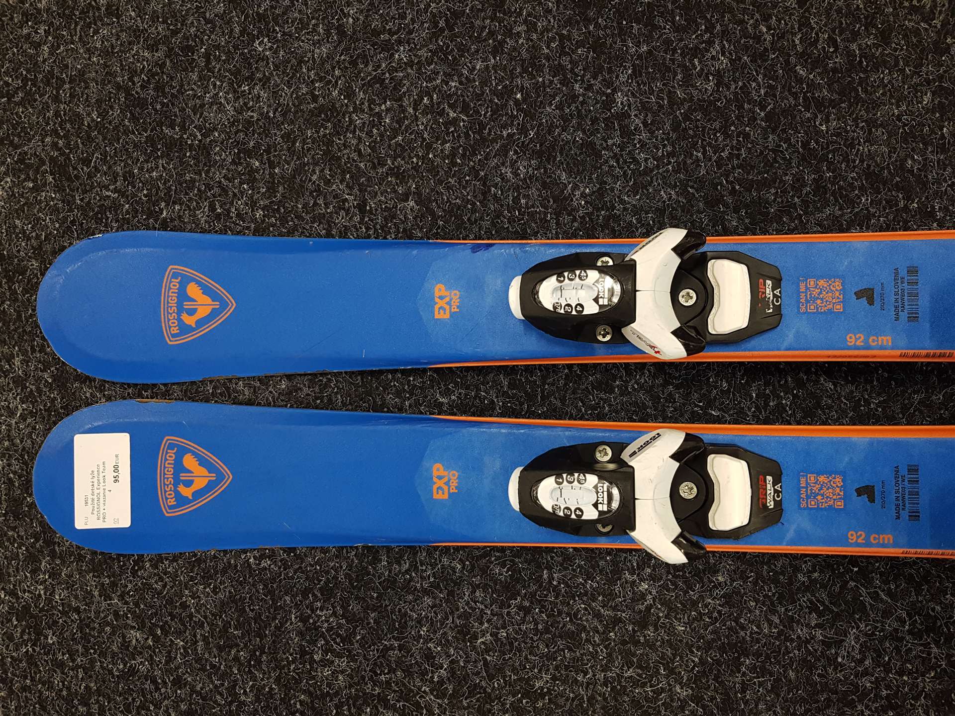 Použité detské lyže ROSSIGNOL Experience PRO + viazanie Look Team 4