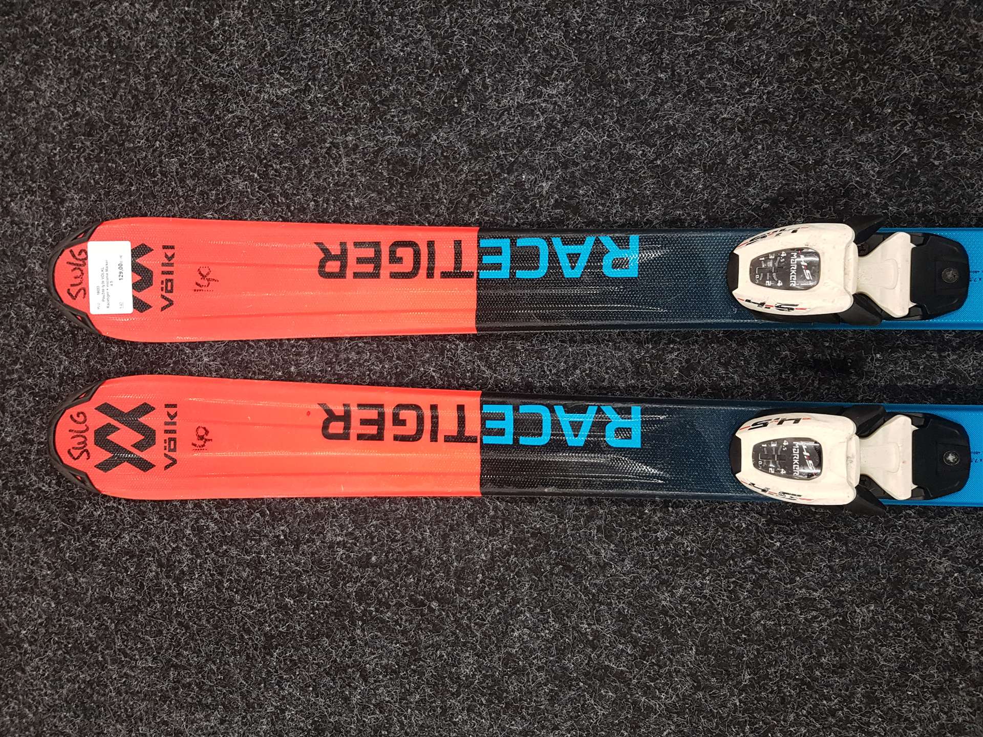 Použité lyže VOLKL Racetiger + viazanie Marker 4.5