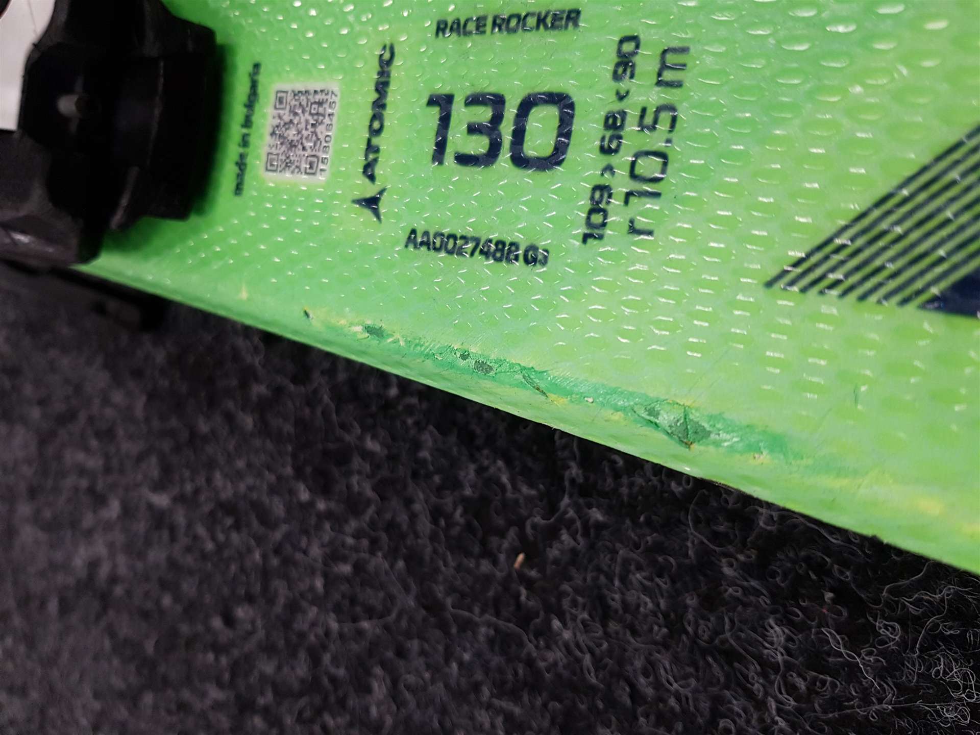 Použité detské lyže ATOMIC Redster X2 + viazanie Atomic 7.5