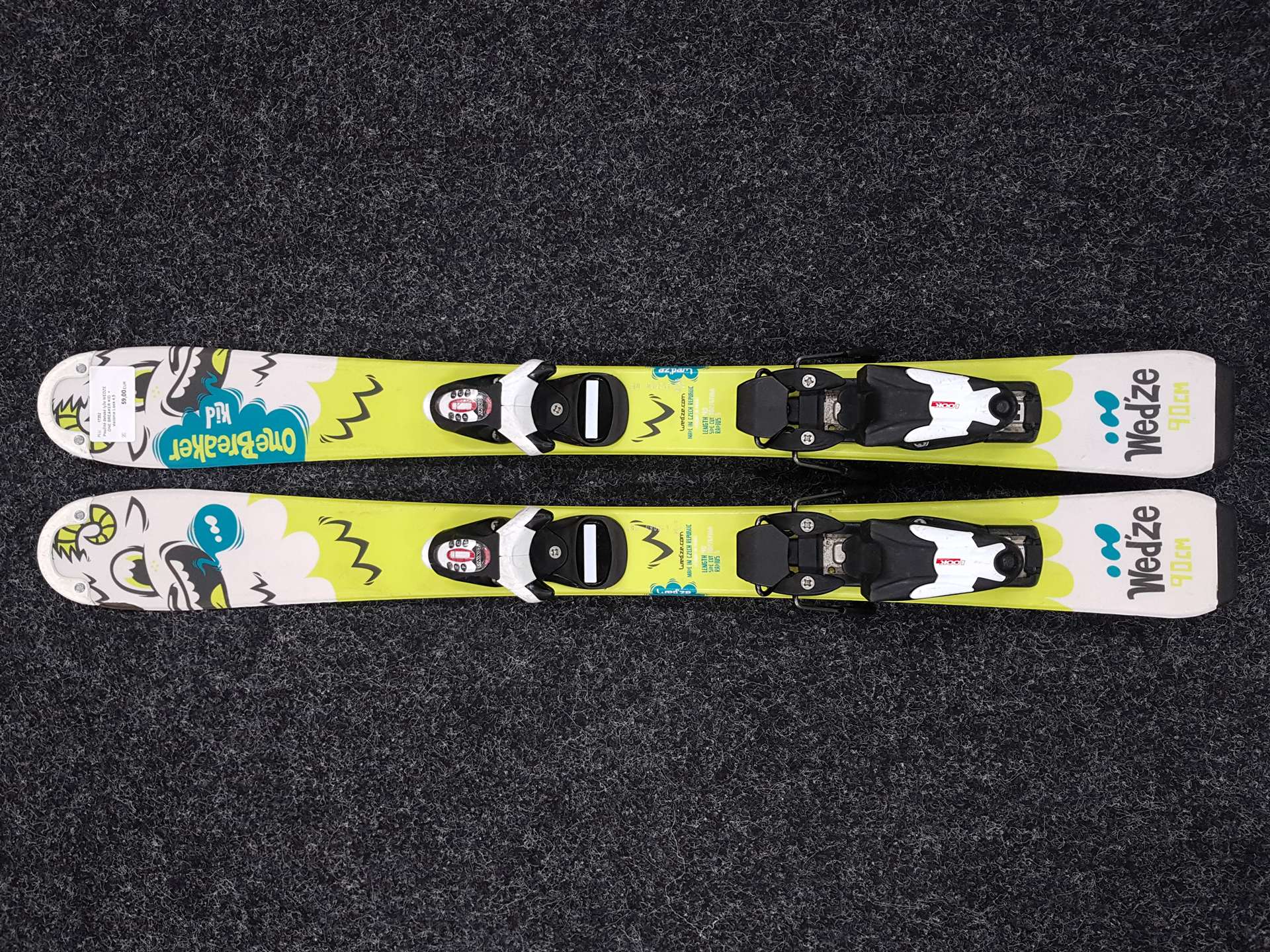 Použité detské lyže WEDZE ONE BREAKER KID  + viazanie Look 4,5