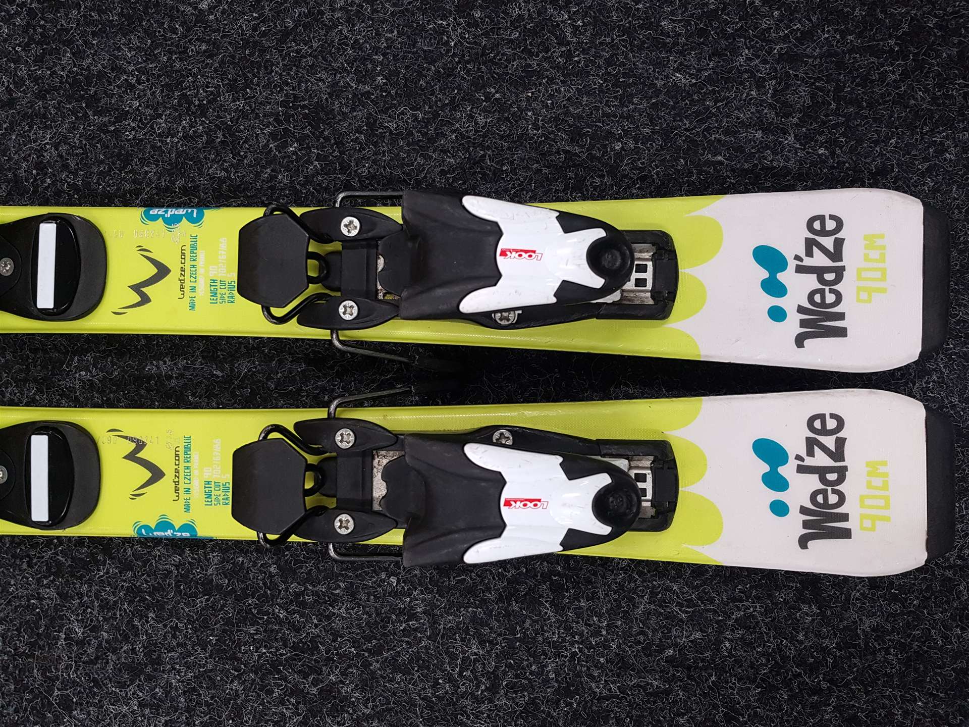 Použité detské lyže WEDZE ONE BREAKER KID  + viazanie Look 4,5