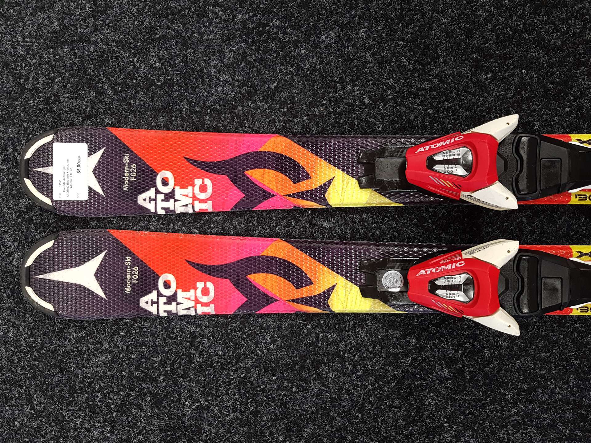 Použité detské lyže ATOMIC Redster + viazanie Atomic XTE 45
