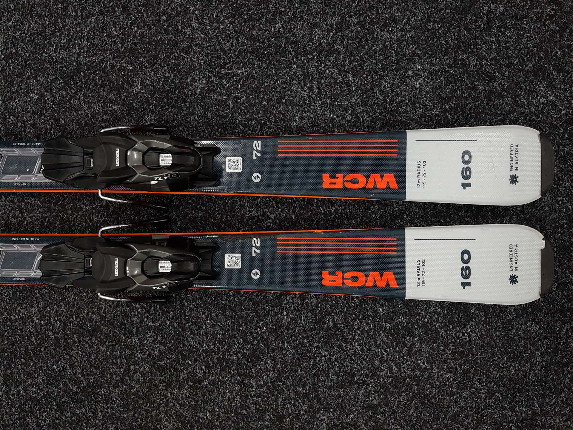 Použité lyže BLIZZARD WCR + viazanie Marker TLT 10