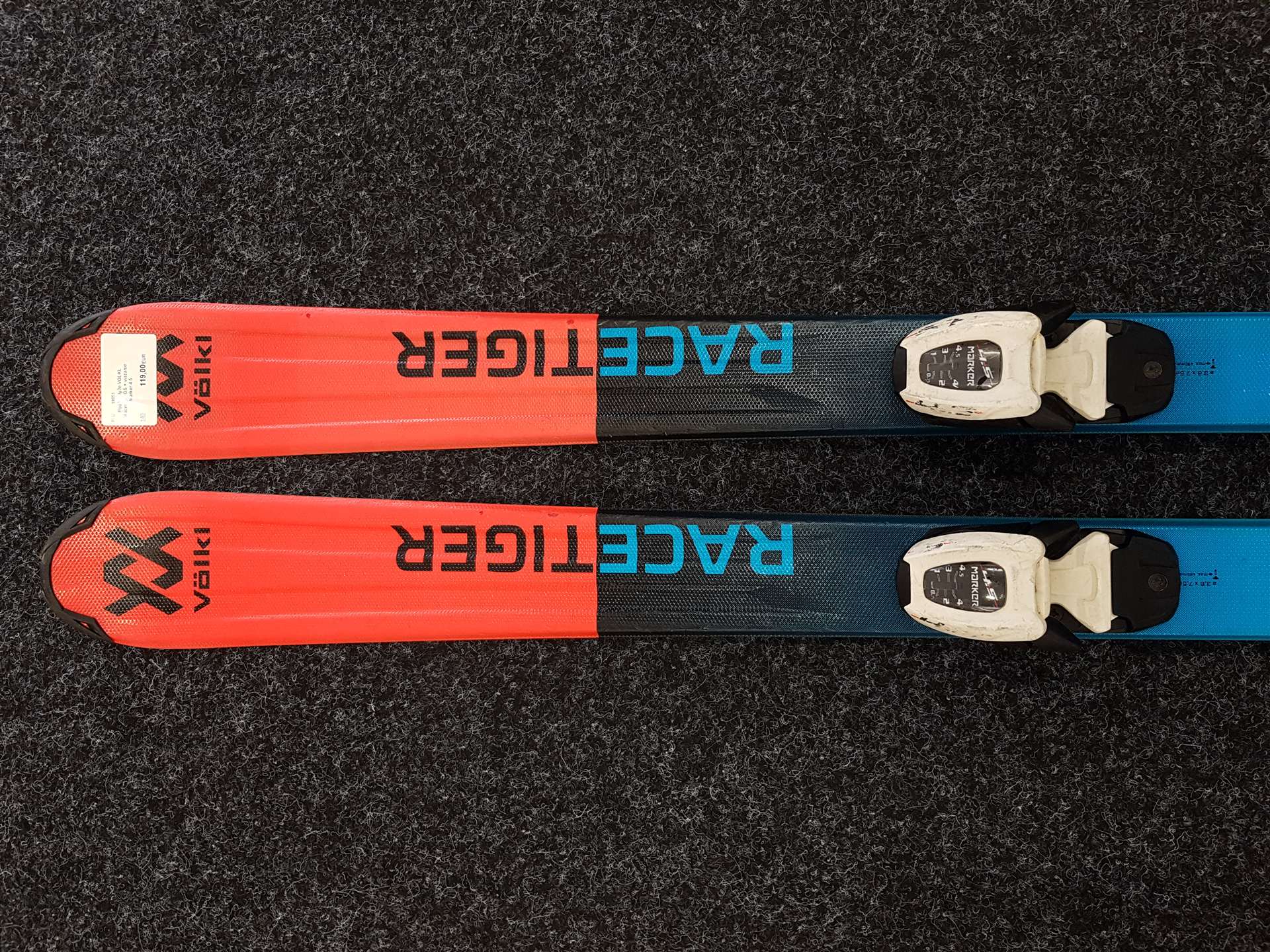 Použité lyže VOLKL Racetiger GS + viazanie Marker 4.5
