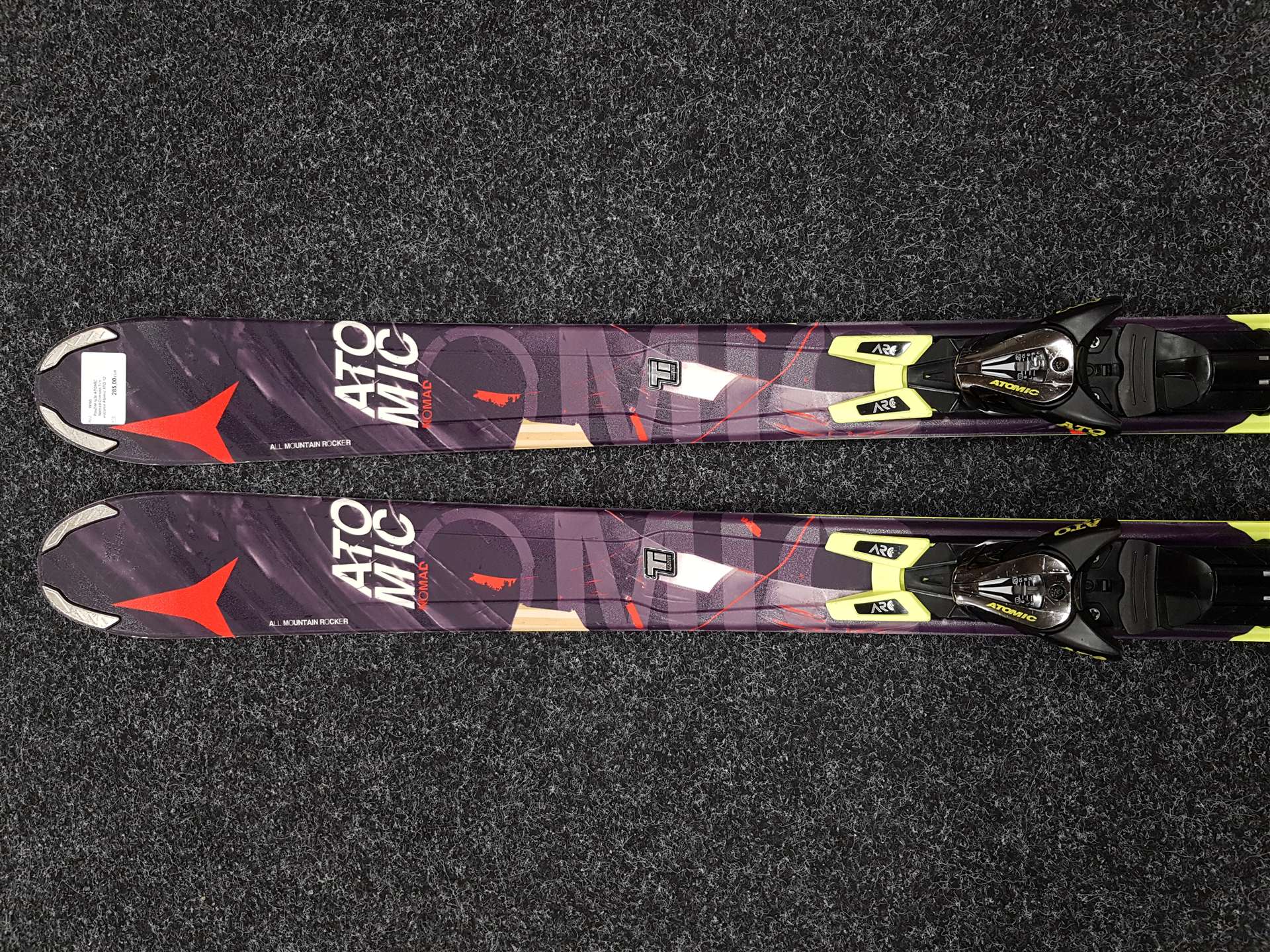 Použité lyže ATOMIC Nomad Crimson Ti + viazanie Atomic XTO 12
