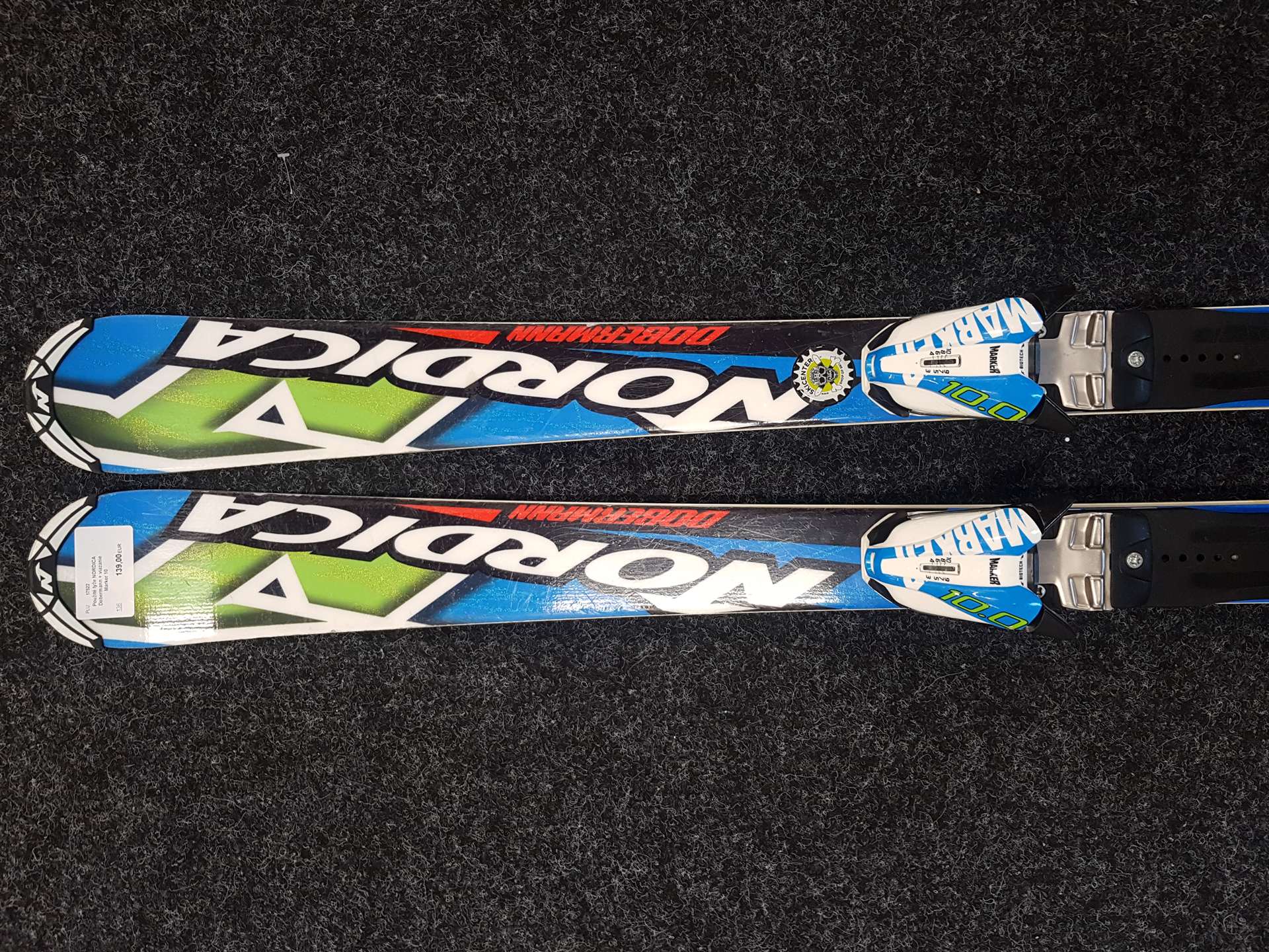 Použité lyže NORDICA Dobermann + viazanie Marker 10