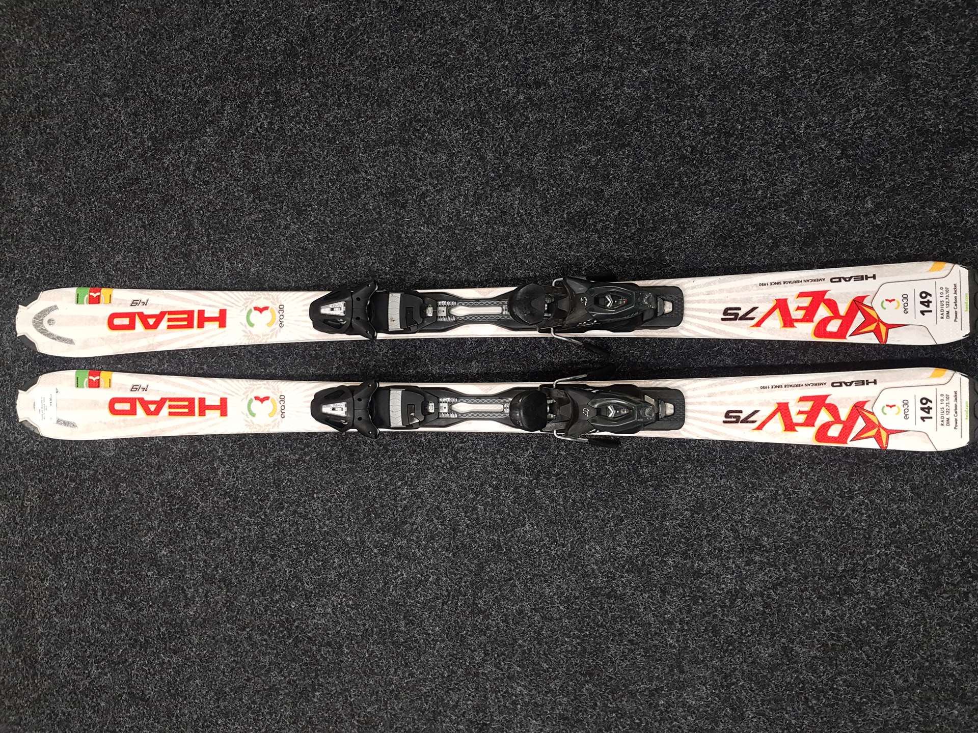 Použité lyže HEAD ERA 3.0 REV 75 + viazanie Tyrolia PR10