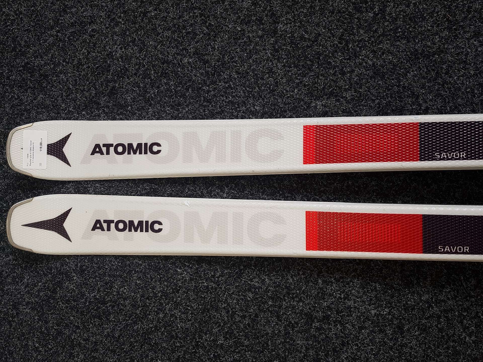Použité lyže ATOMIC Savor 3 + viazanie Atomic10