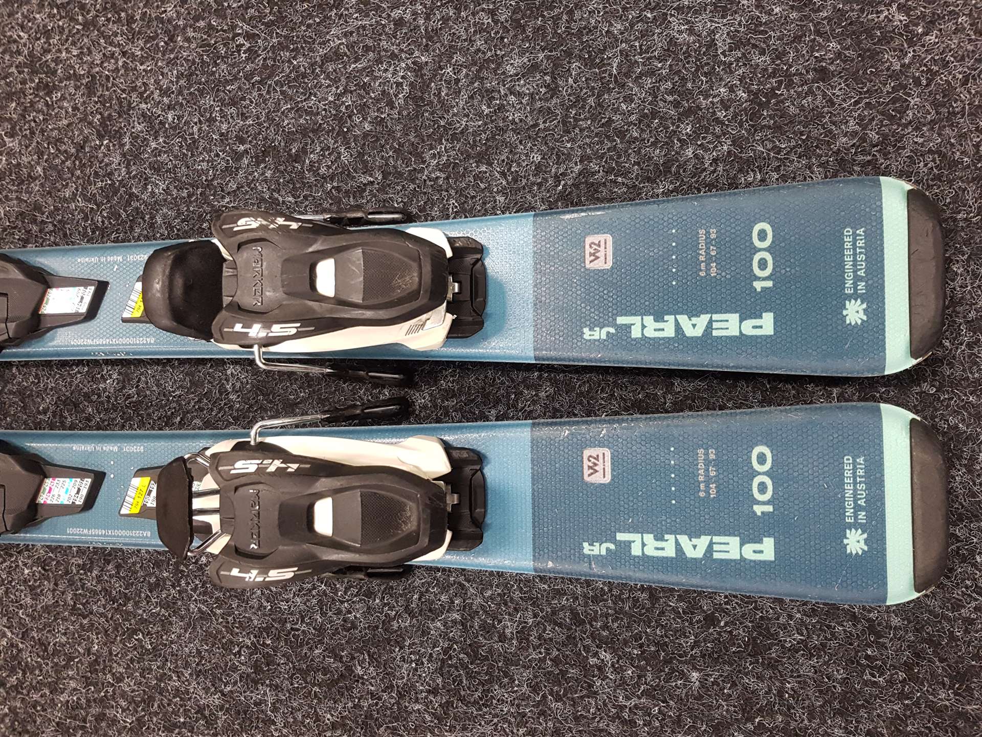 Použité detské lyže BLIZZARD Pearl JR + viazanie Marker 4,5