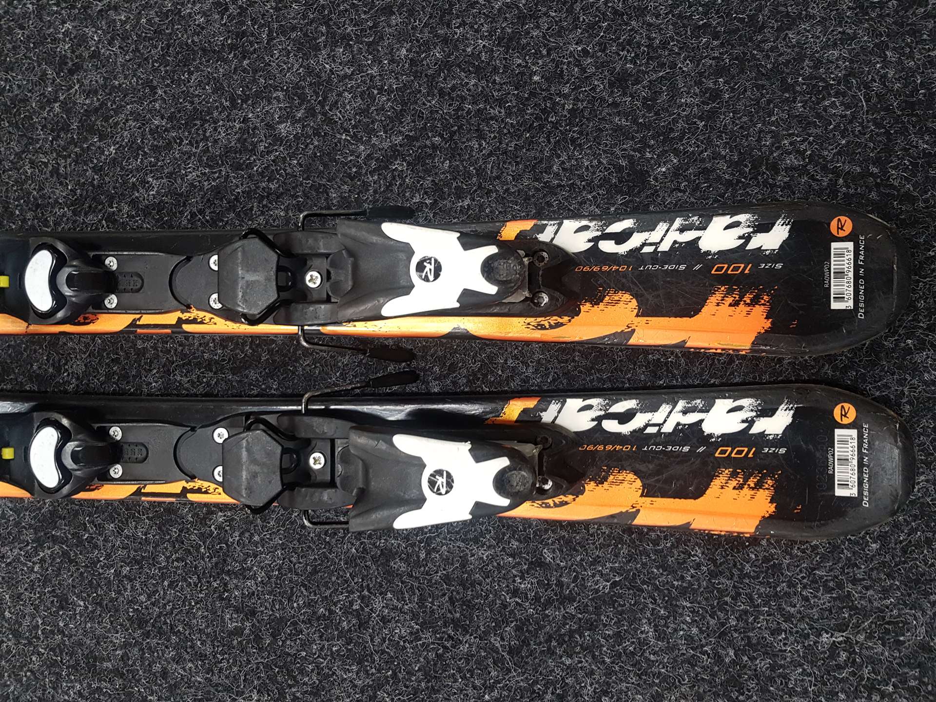 Použité detské lyže ROSSIGNOL Radical + viazanie Rossignol Comp J 4,5