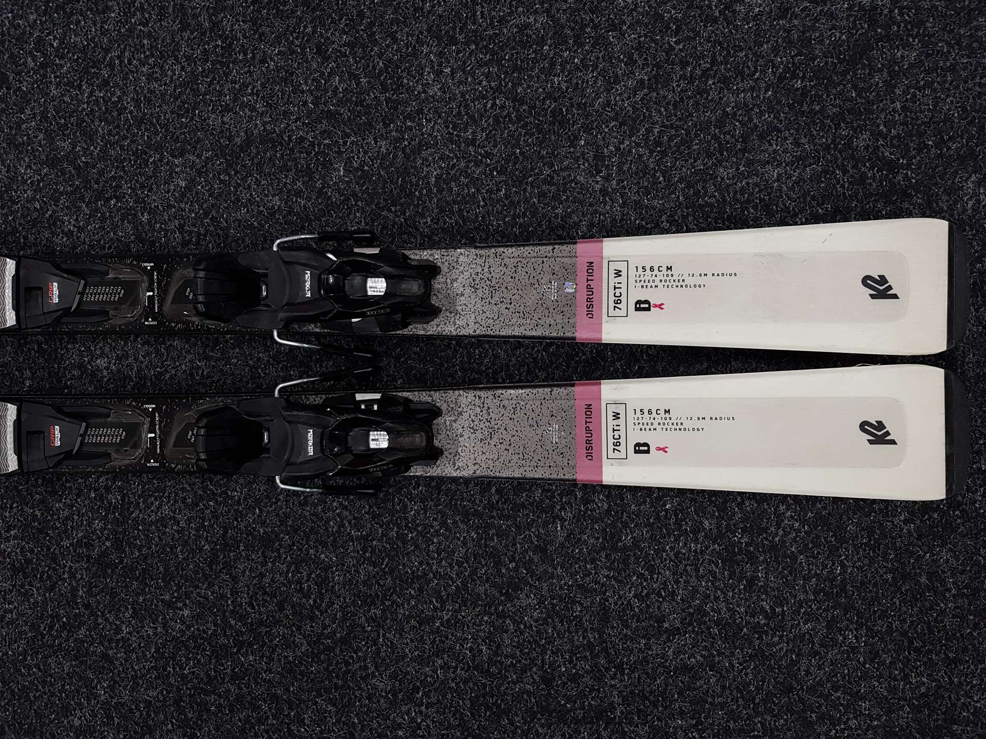 Použité lyže K2 Disruption 76 CTi W + viazanie Marker 10 DIN