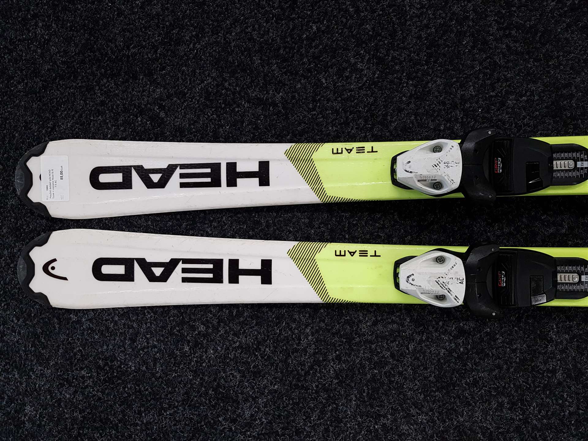 Použité detské lyže HEAD Team + viazanie Head SLR 7.5 AC