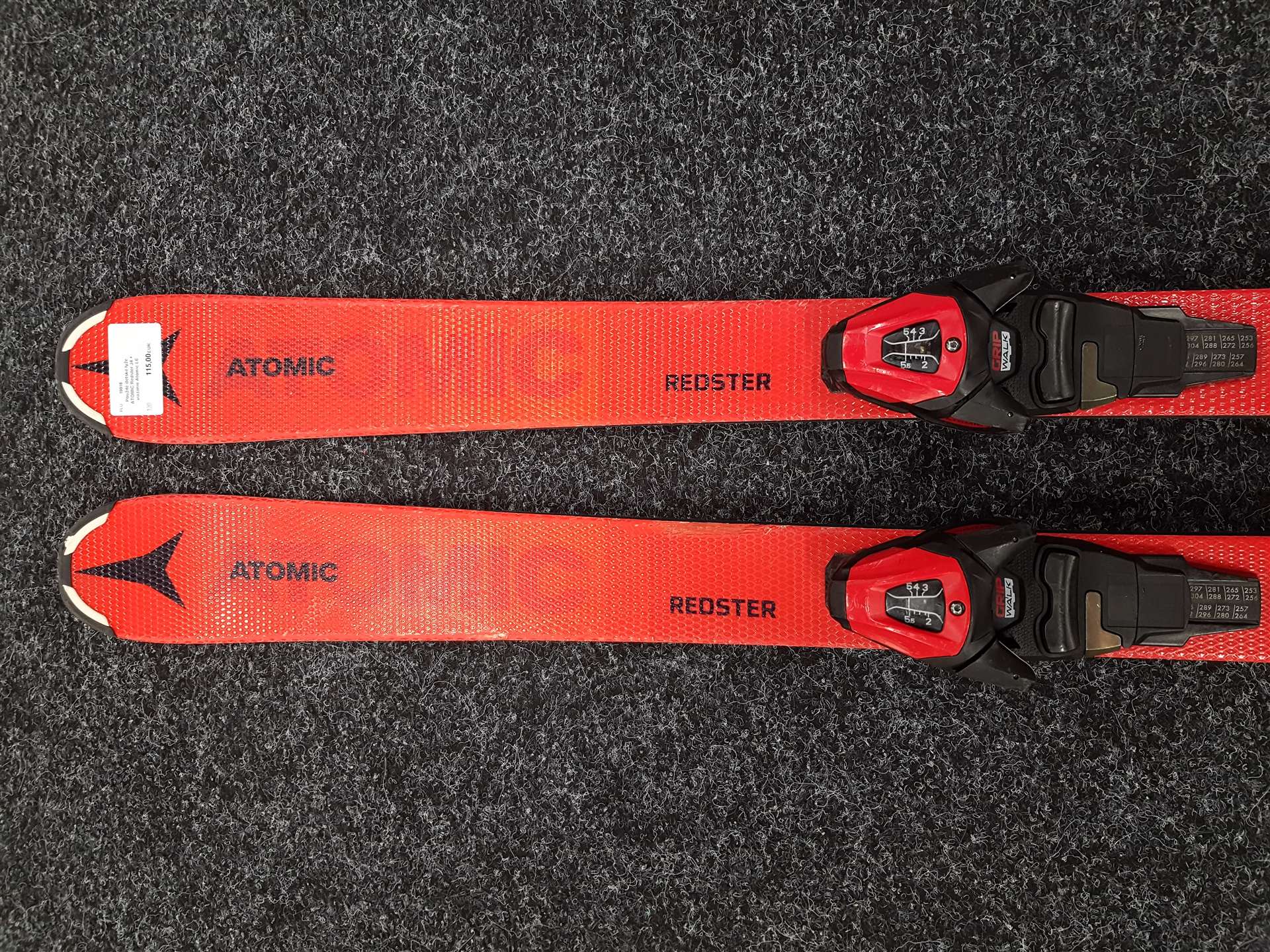 Použité detské lyže ATOMIC Redster J4 + viazanie Atomic L6