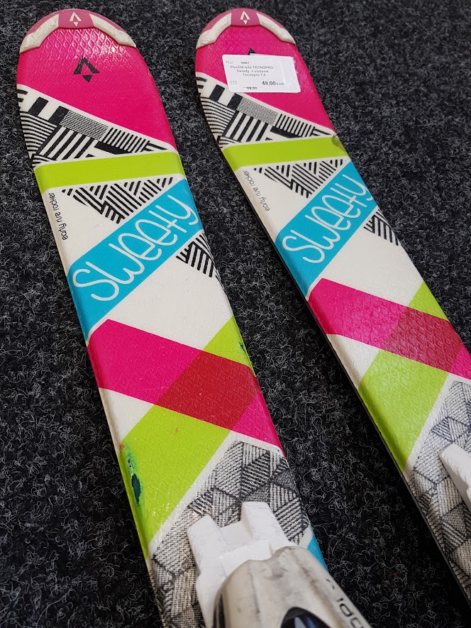 Použité lyže TECNOPRO Sweety  + viazanie Tecnopro 7,5