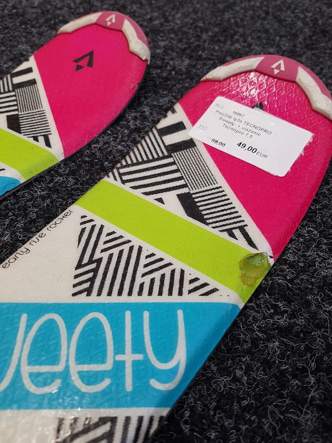 Použité lyže TECNOPRO Sweety  + viazanie Tecnopro 7,5