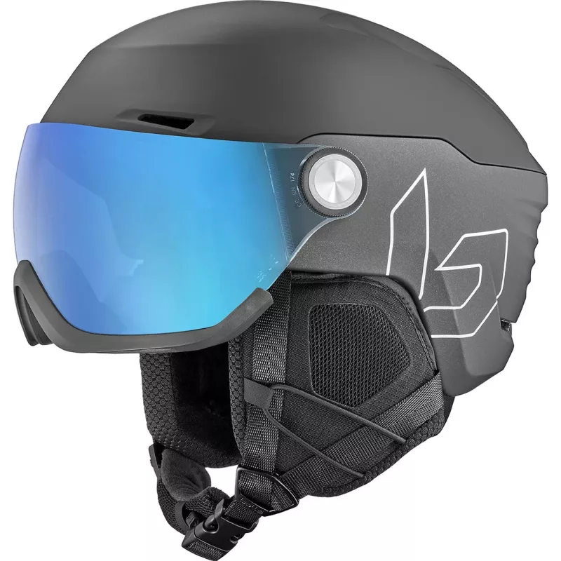 Lyžiarska prilba Bollé V-RYFT PURE Black Coal Matte - Photochromic Blue Cat 1-3