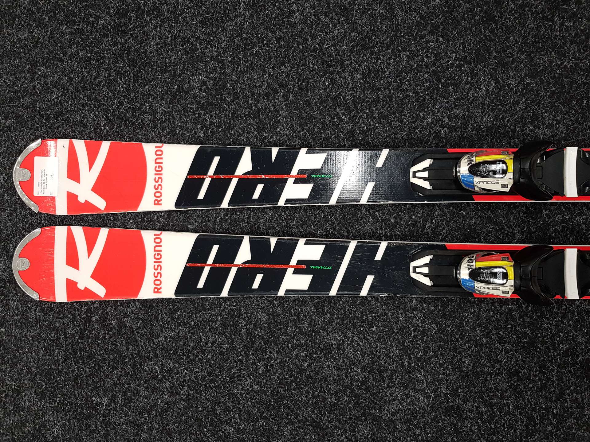 Použité lyže ROSSIGNOL Hero Elite SL Ti + viazanie Look Xpress 11
