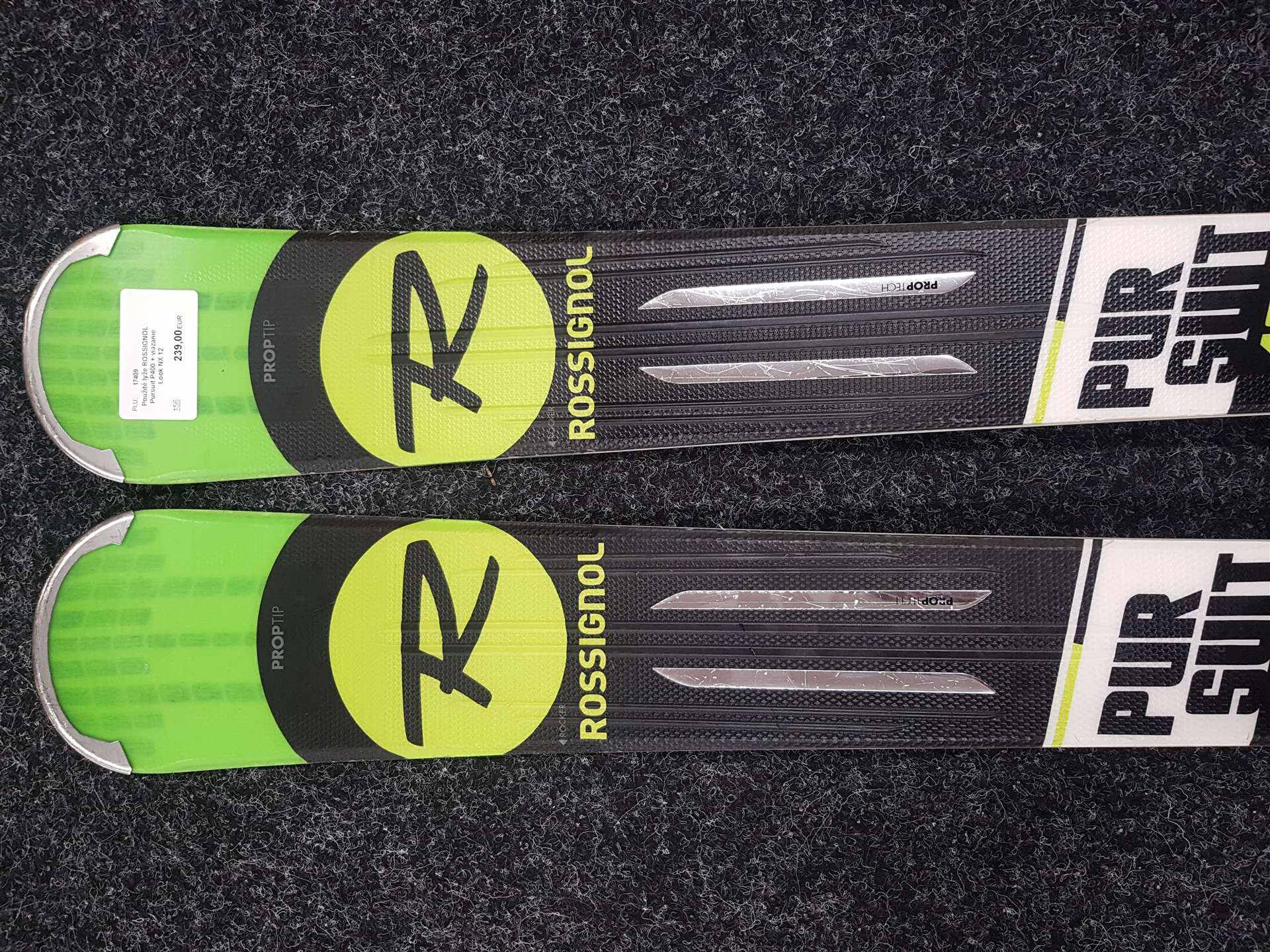 Použité lyže ROSSIGNOL Pursuit P400 + viazanie Look NX 12