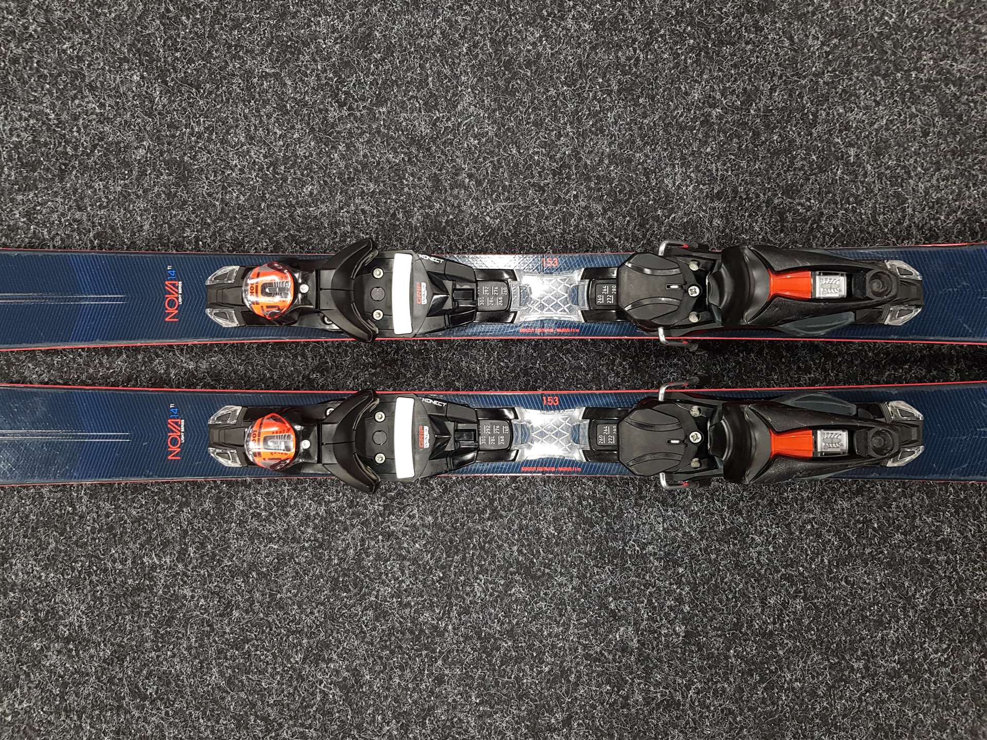 Použité lyže ROSSIGNOL Nova 14 TI + viazanie Look NX 12