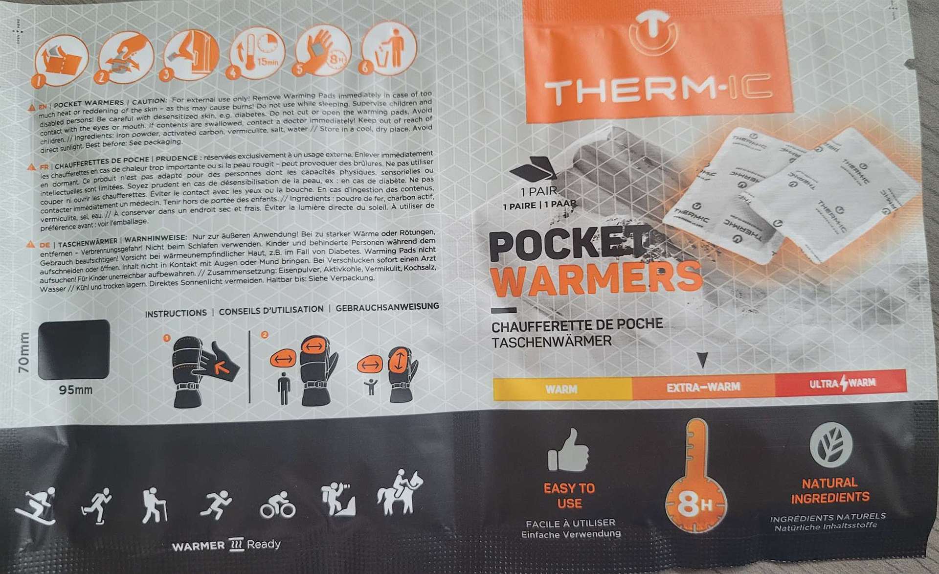 Výhrevné sáčky do vrecka THERM-IC (1 pár)
