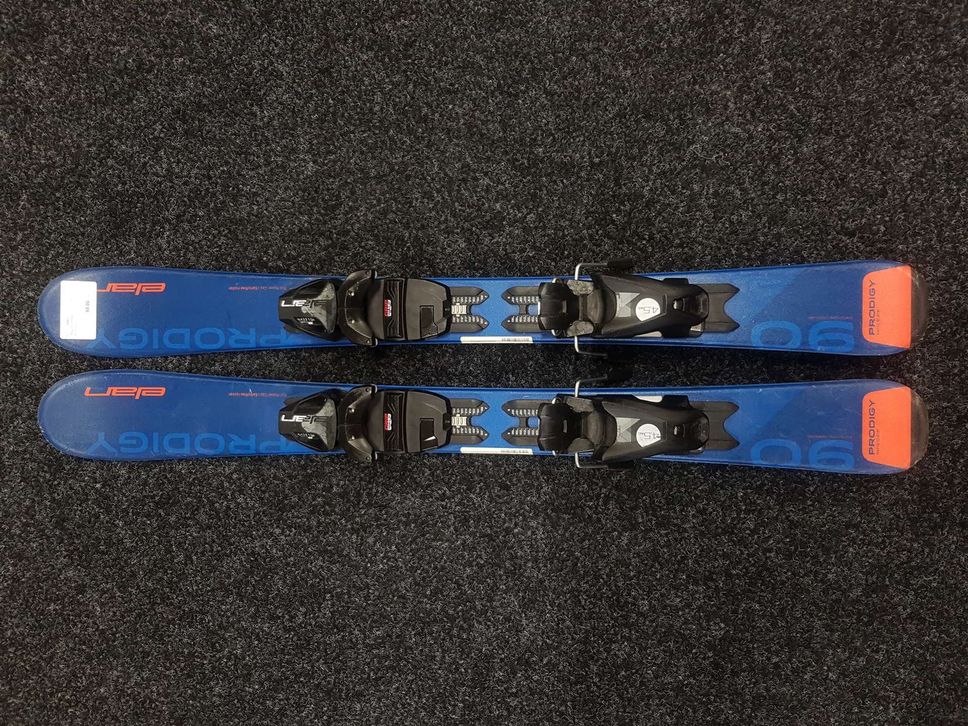 Použité detské lyže ELAN Prodigy + viazanie Elan 4.5 AC