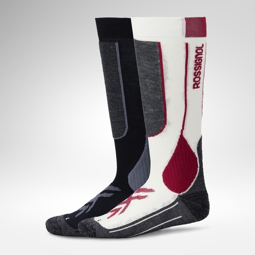 Lyžiarske ponožky Rossignol ESSENTIAL 2 PACK SKI SOCKS-WHITE