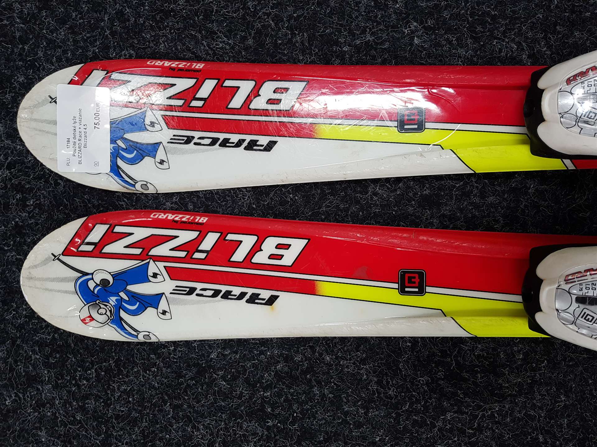 Použité detské lyže BLIZZARD Race + viazanie Blizzard 4,5