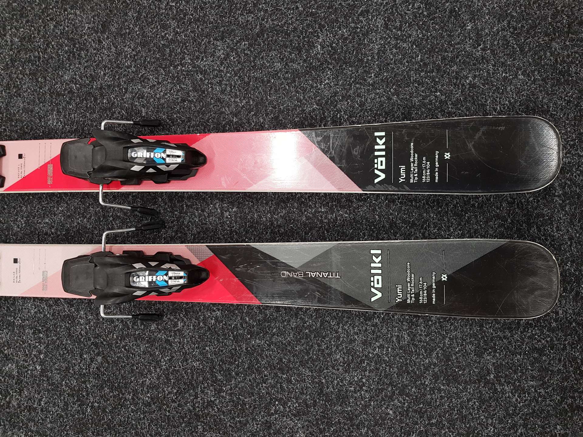 Použité freeride lyže VOLKL Yumi + viazanie Marker Griffon 13