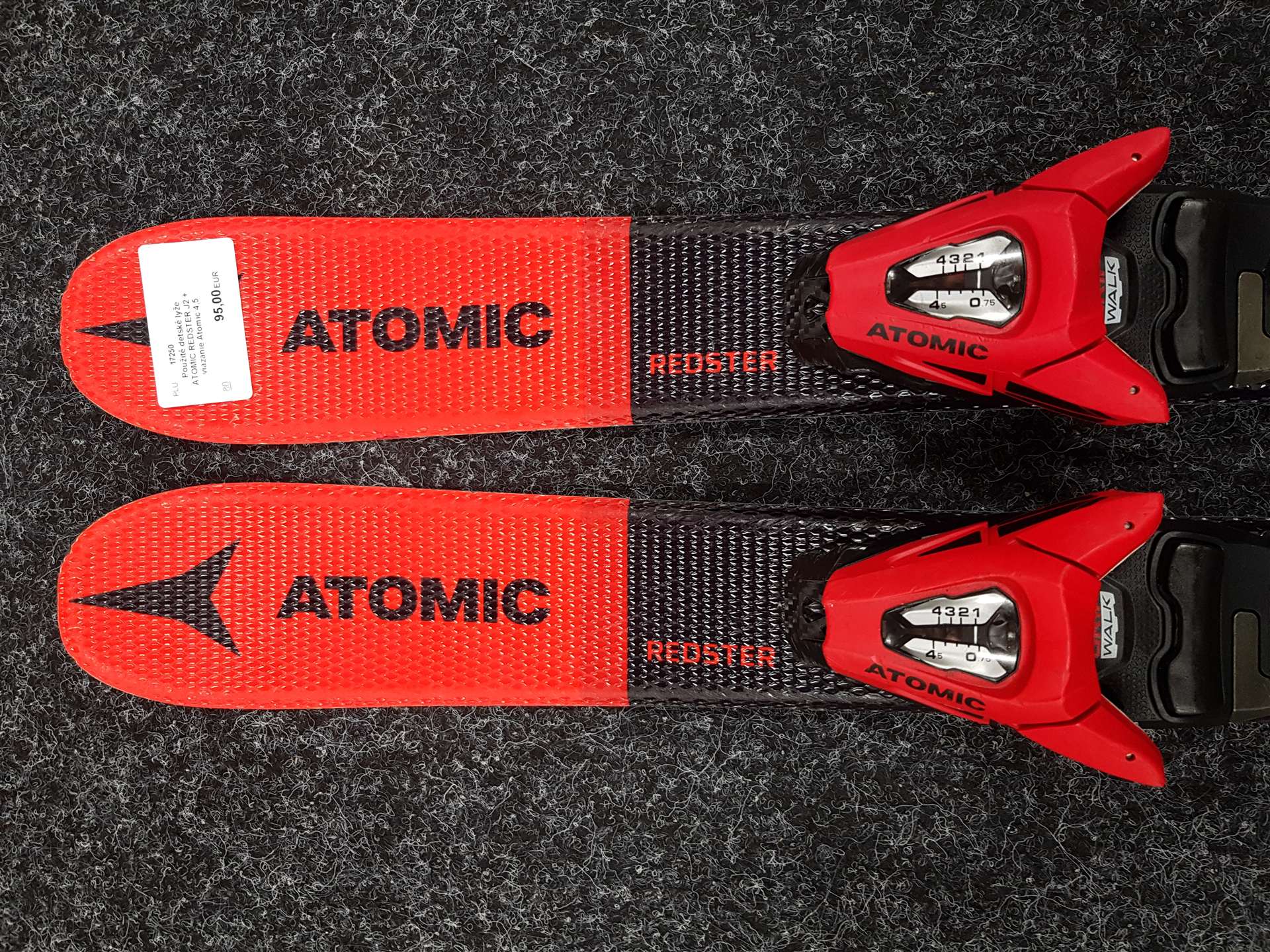 Použité detské lyže ATOMIC REDSTER J2 + viazanie Atomic 4,5