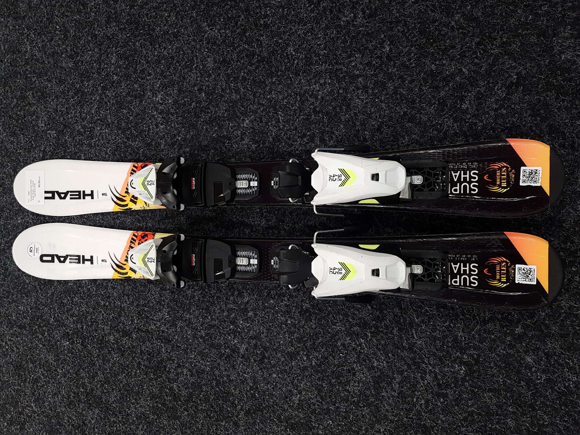 Použité detské lyže HEAD Super Shape + viazanie Head SLR 4.5 AC