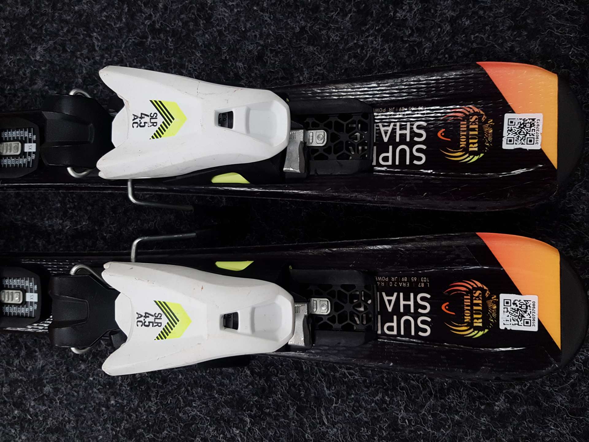Použité detské lyže HEAD Super Shape + viazanie Head SLR 4.5 AC