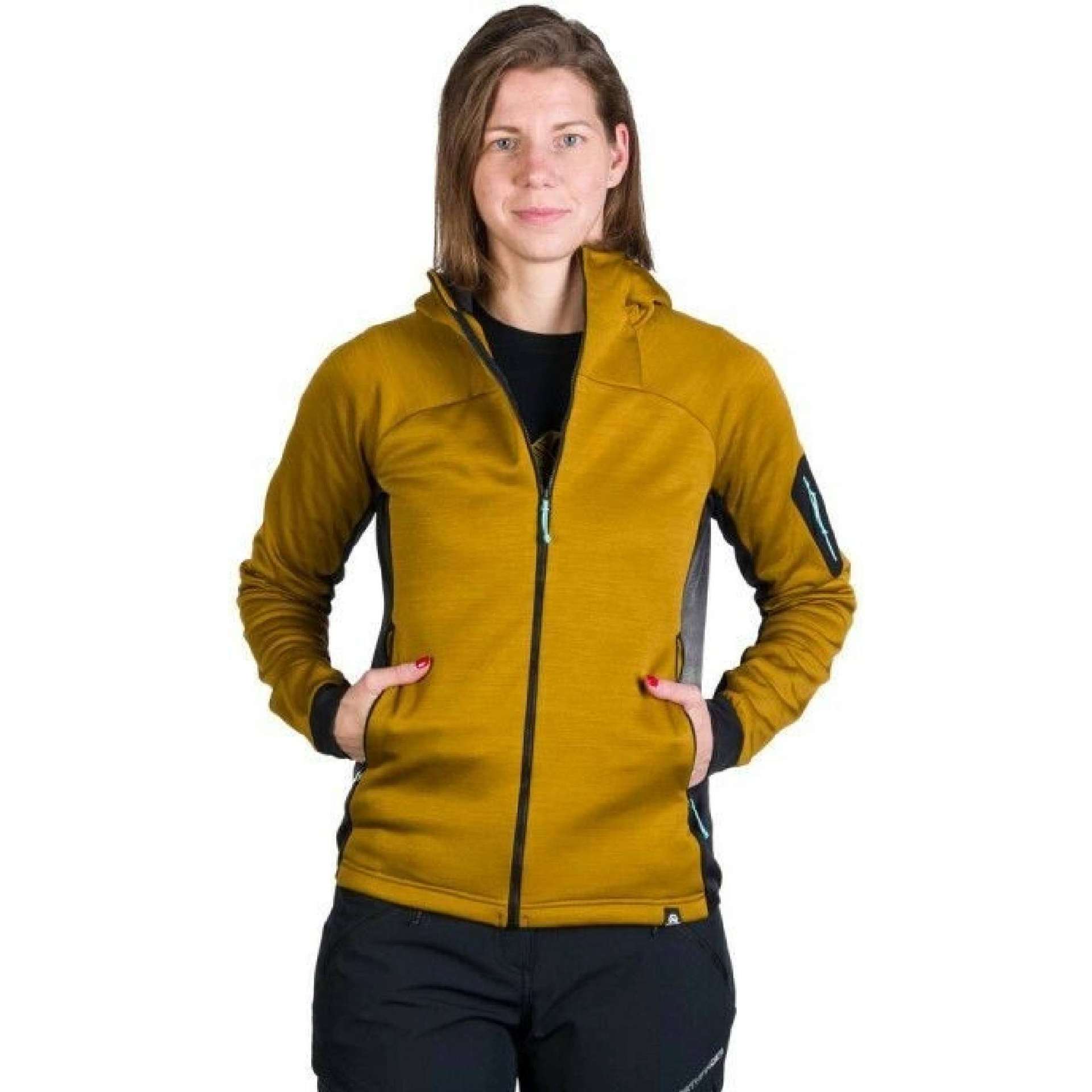 Dámska outdoorová mikina NORTHFINDER JONI mustard/black