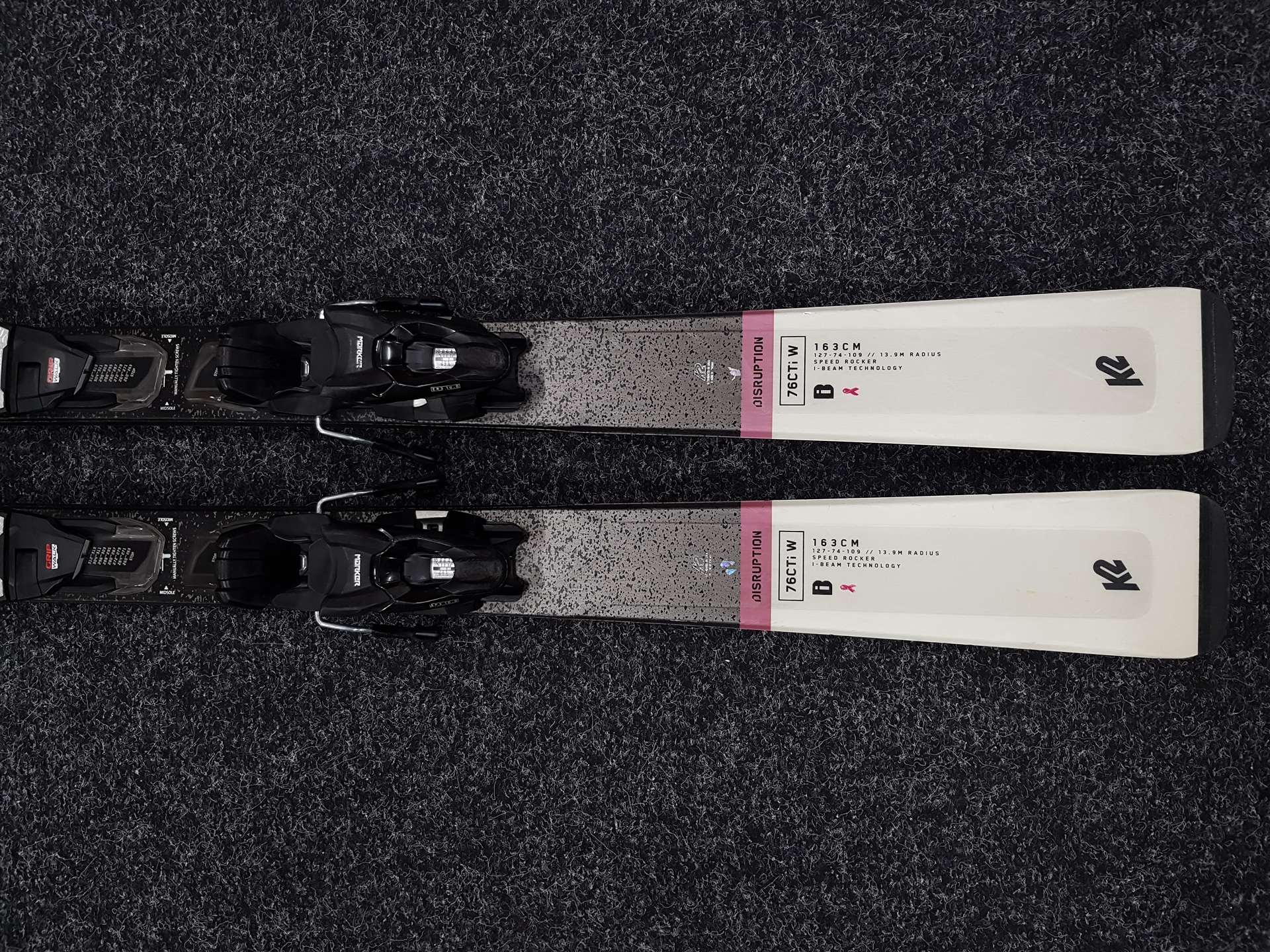 Použité lyže K2 Disruption 76CTi W  + viazanie Marker 10