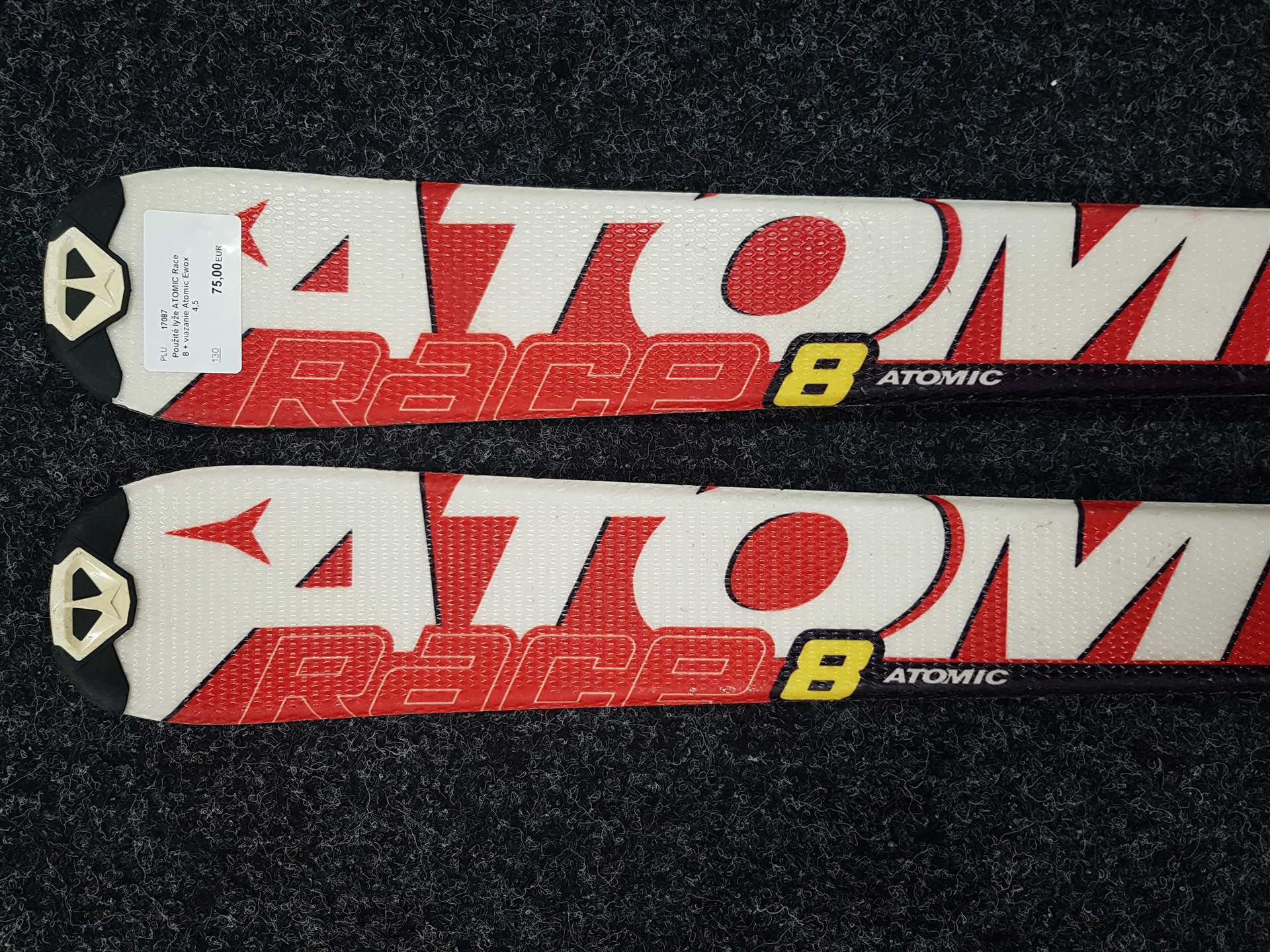 Použité lyže ATOMIC Race 8 + viazanie Atomic Ewox 4,5