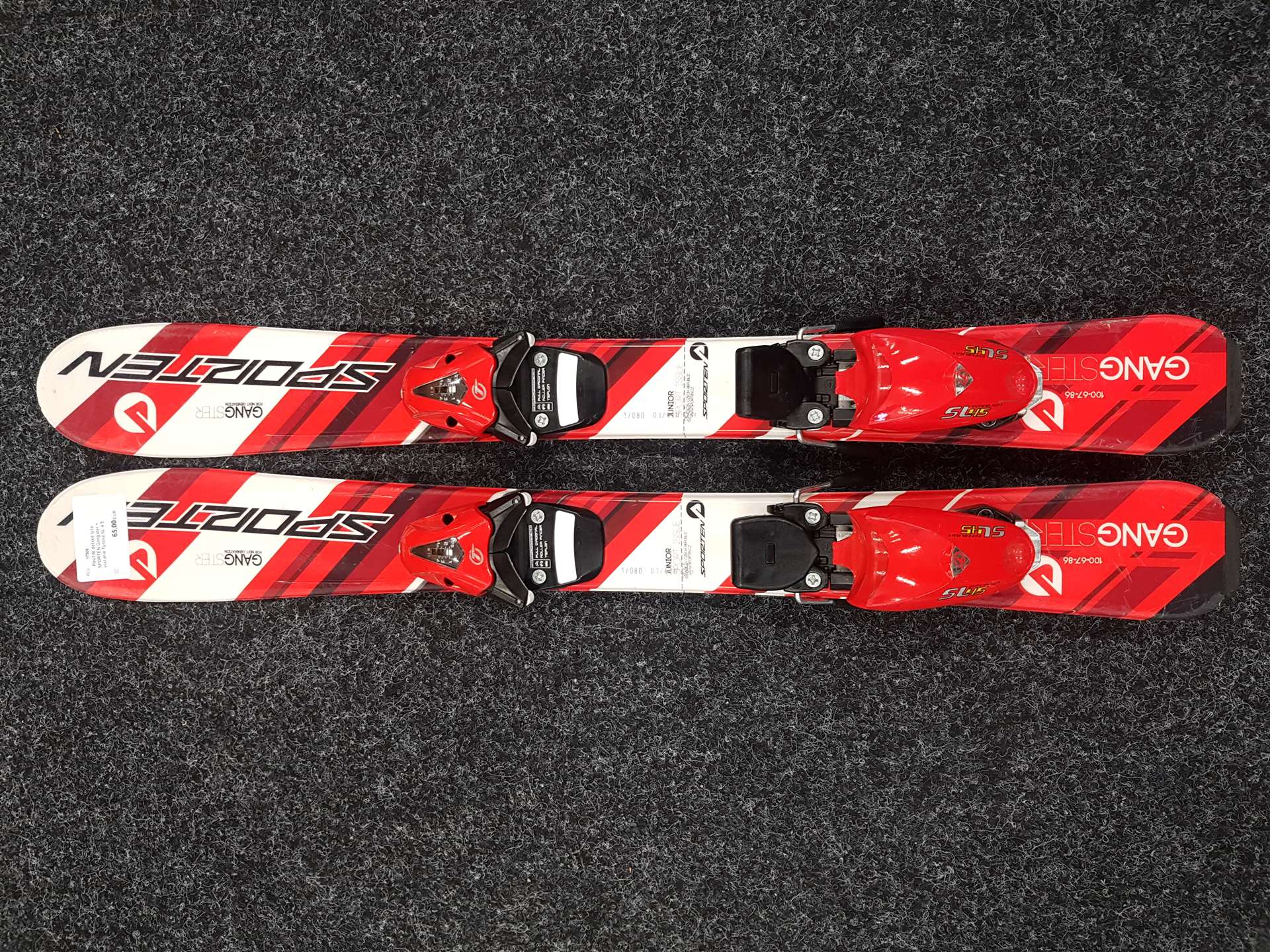 Použité detské lyže SPORTEN Gangster + viazanie Tyrolia SL 4,5