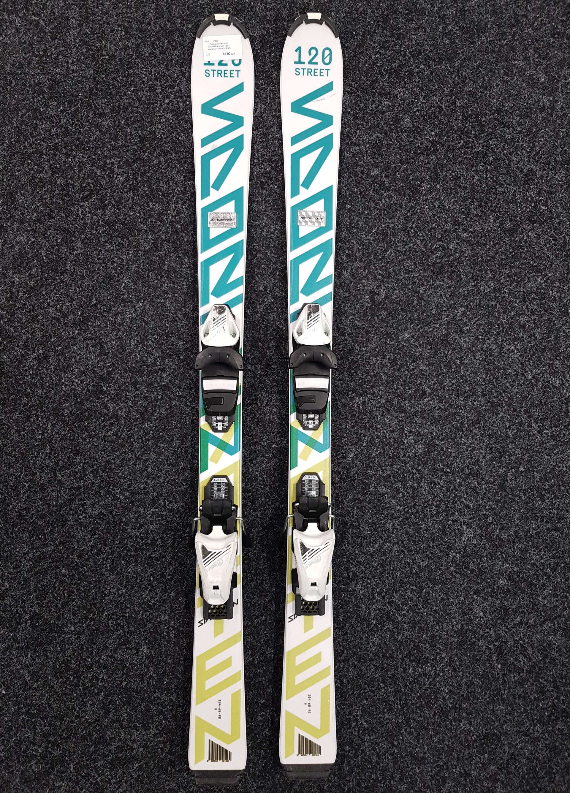 Použité detské lyže SPORTEN Street 120 + viazanie Tyrolia SLR 4,5