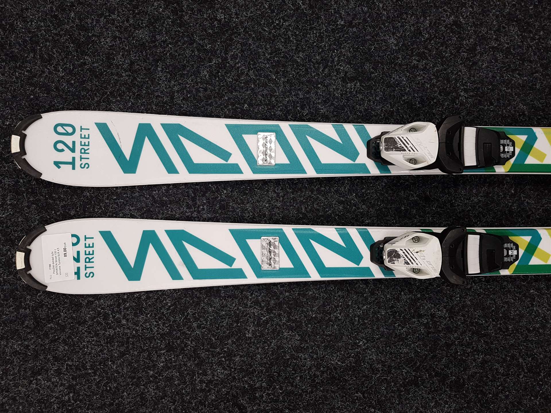 Použité detské lyže SPORTEN Street 120 + viazanie Tyrolia SLR 4,5