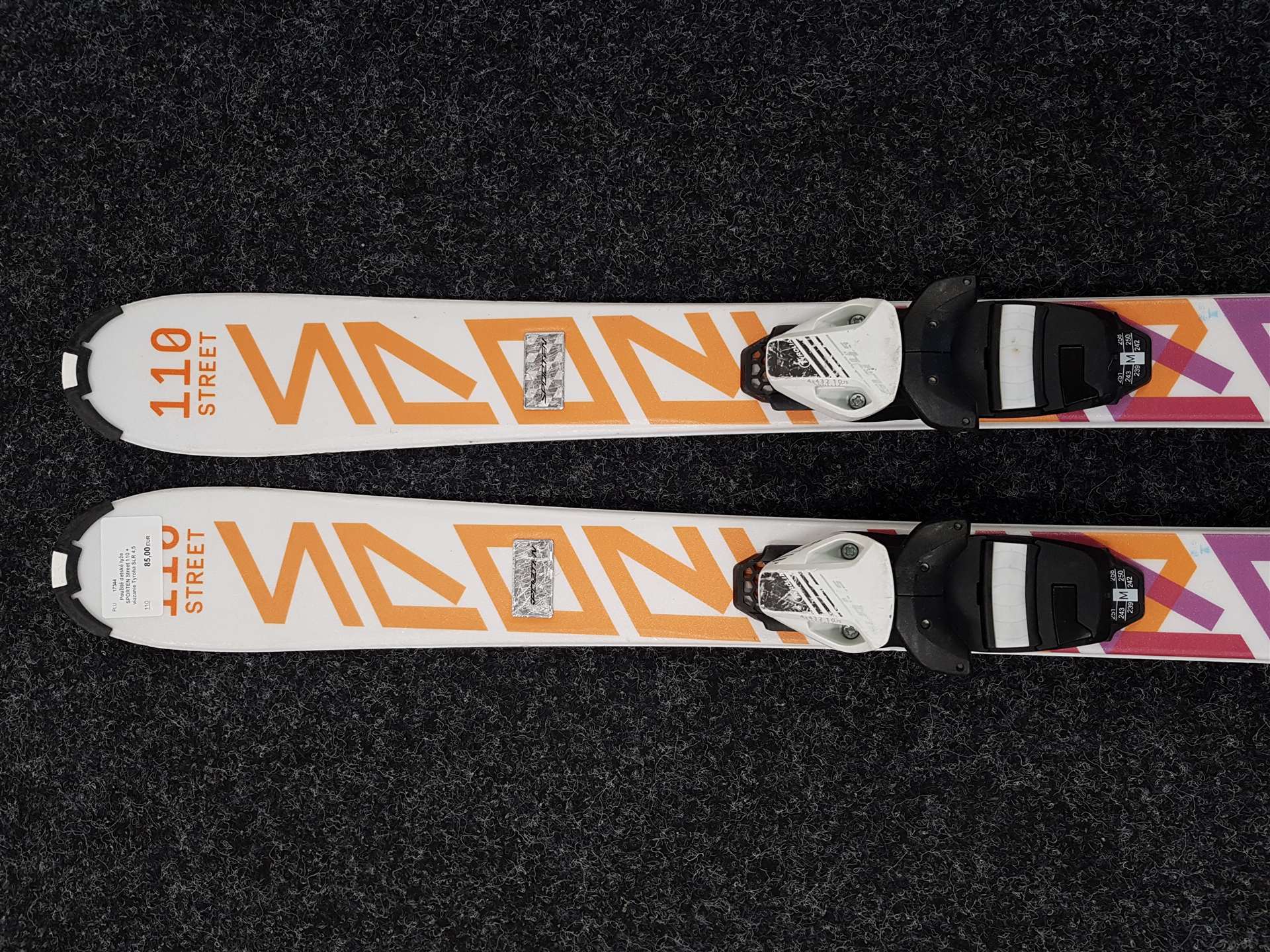 Použité detské lyže SPORTEN Street 110 + viazanie Tyrolia SLR 4,5