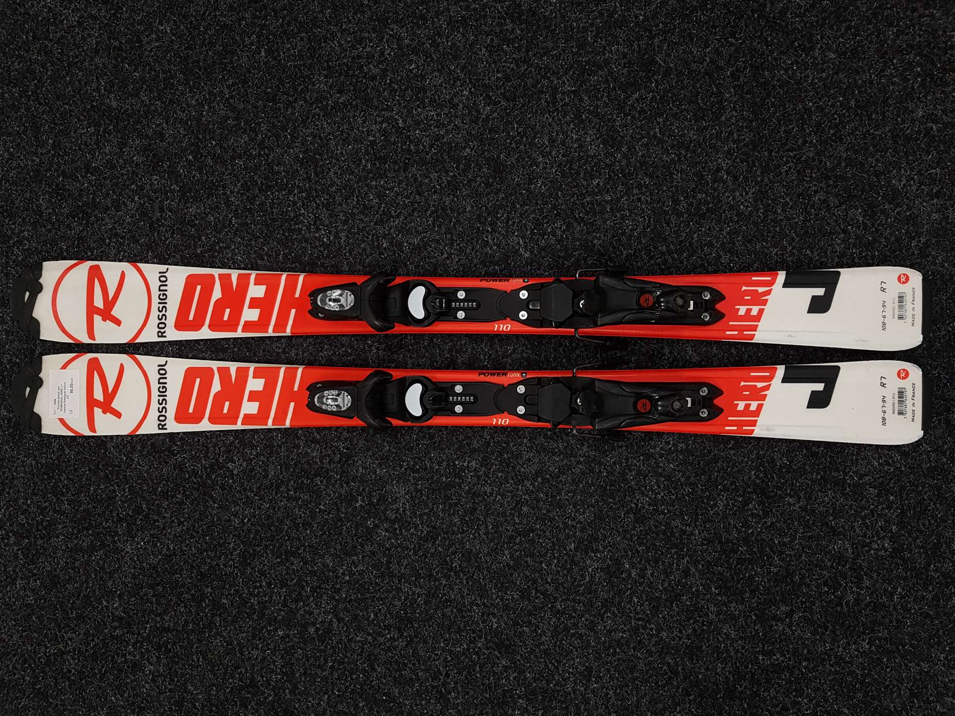 Použité detské lyže ROSSIGNOL HERO J + viazanie Rossignol Xelium 4.5