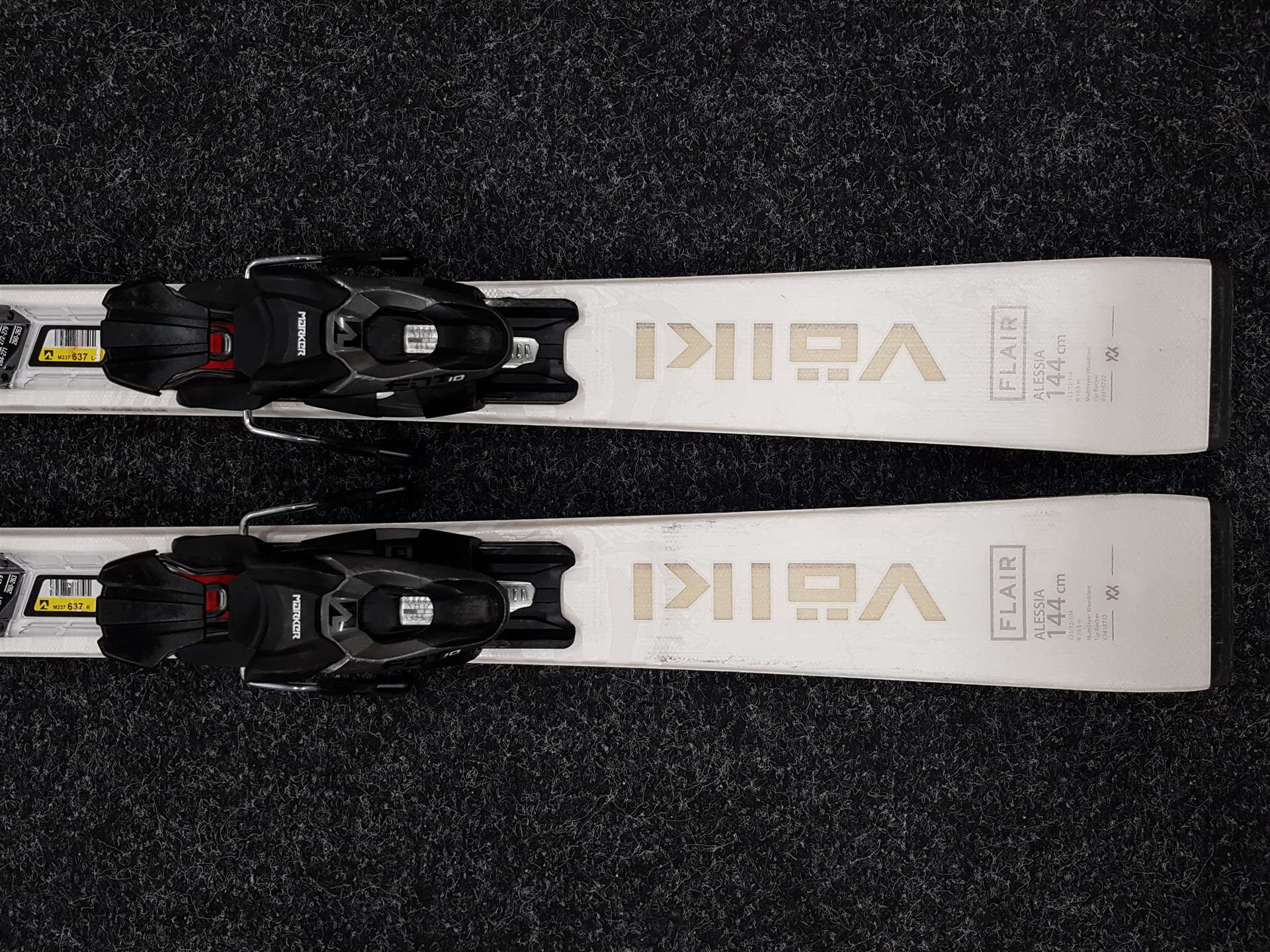 Použité lyže VOLKL Flair Alessia + viazanie Marker FDT 10