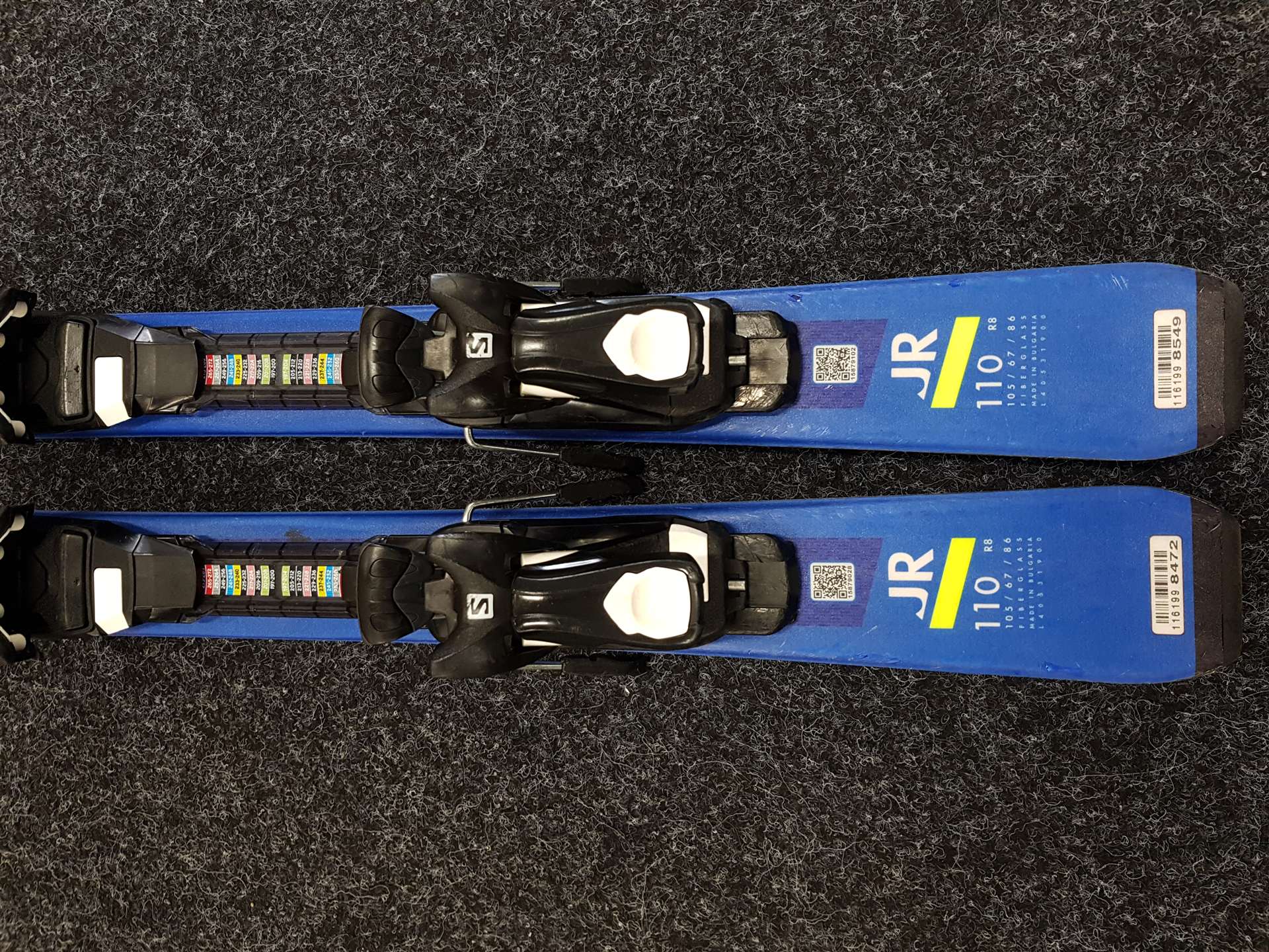 Použité detské lyže SALOMON S/RACE  + viazanie Salomon 4,5