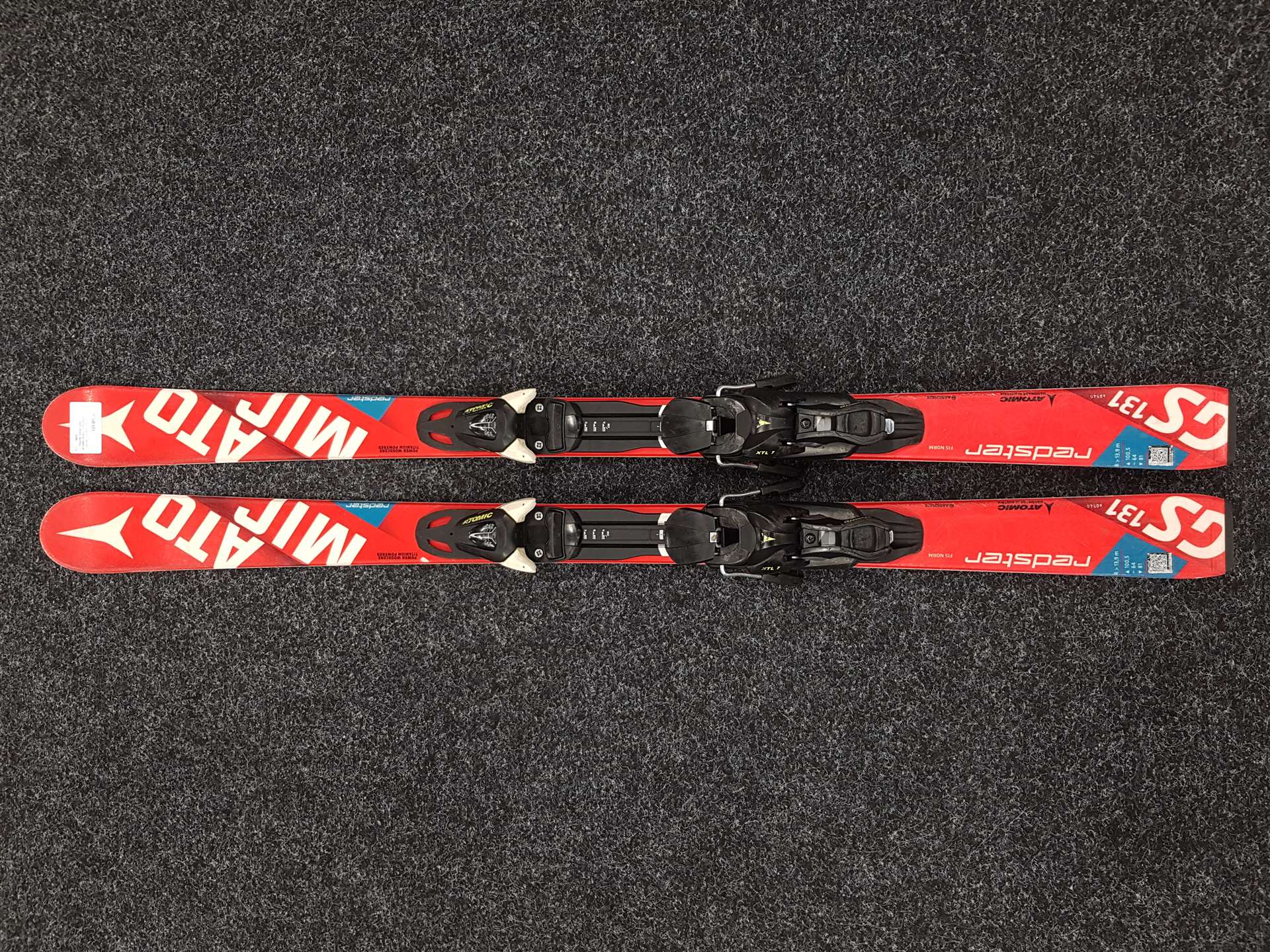 Použité detské lyže ATOMIC Redster GS 131 + viazanie Atomic  XTL 7