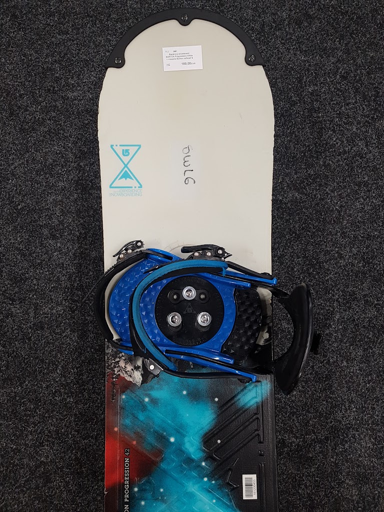 Bazárový snowboard BURTON Progression White + viazanie Burton veľkosť S