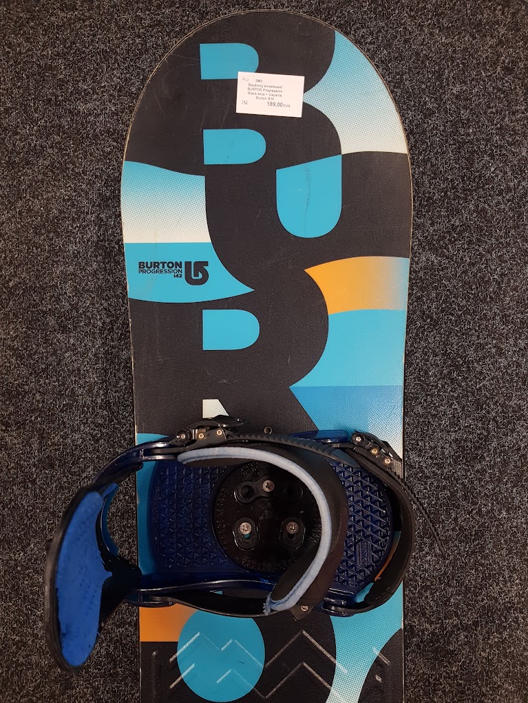 Bazárový snowboard BURTON Progression Black-blue + viazanie Burton S/M