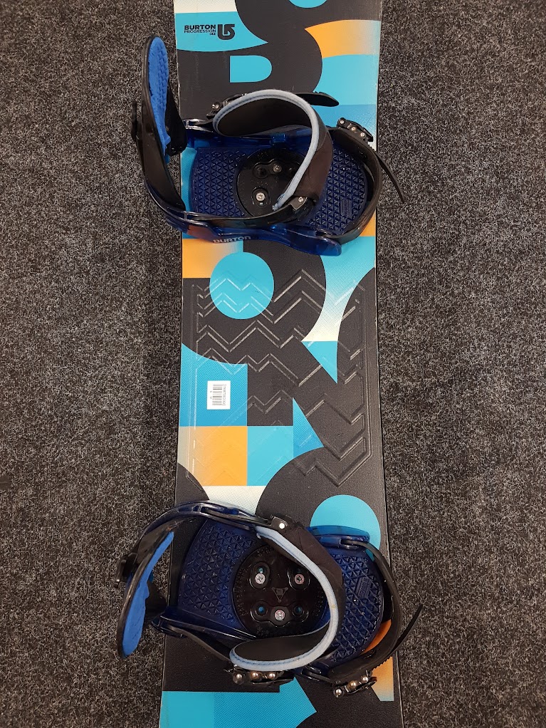 Bazárový snowboard BURTON Progression Black-blue + viazanie Burton S/M