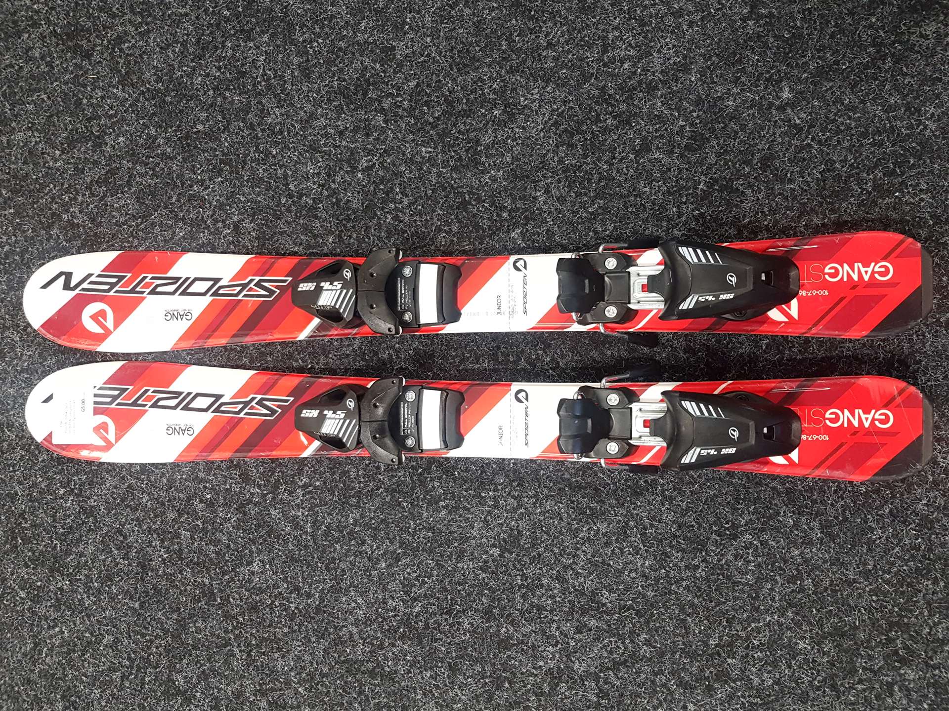 Použité detské lyže SPORTEN Gangster + viazanie Tyrolia SX 4,5