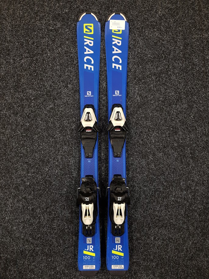 Použité detské lyže SALOMON S Race + viazanie Salomon 4,5