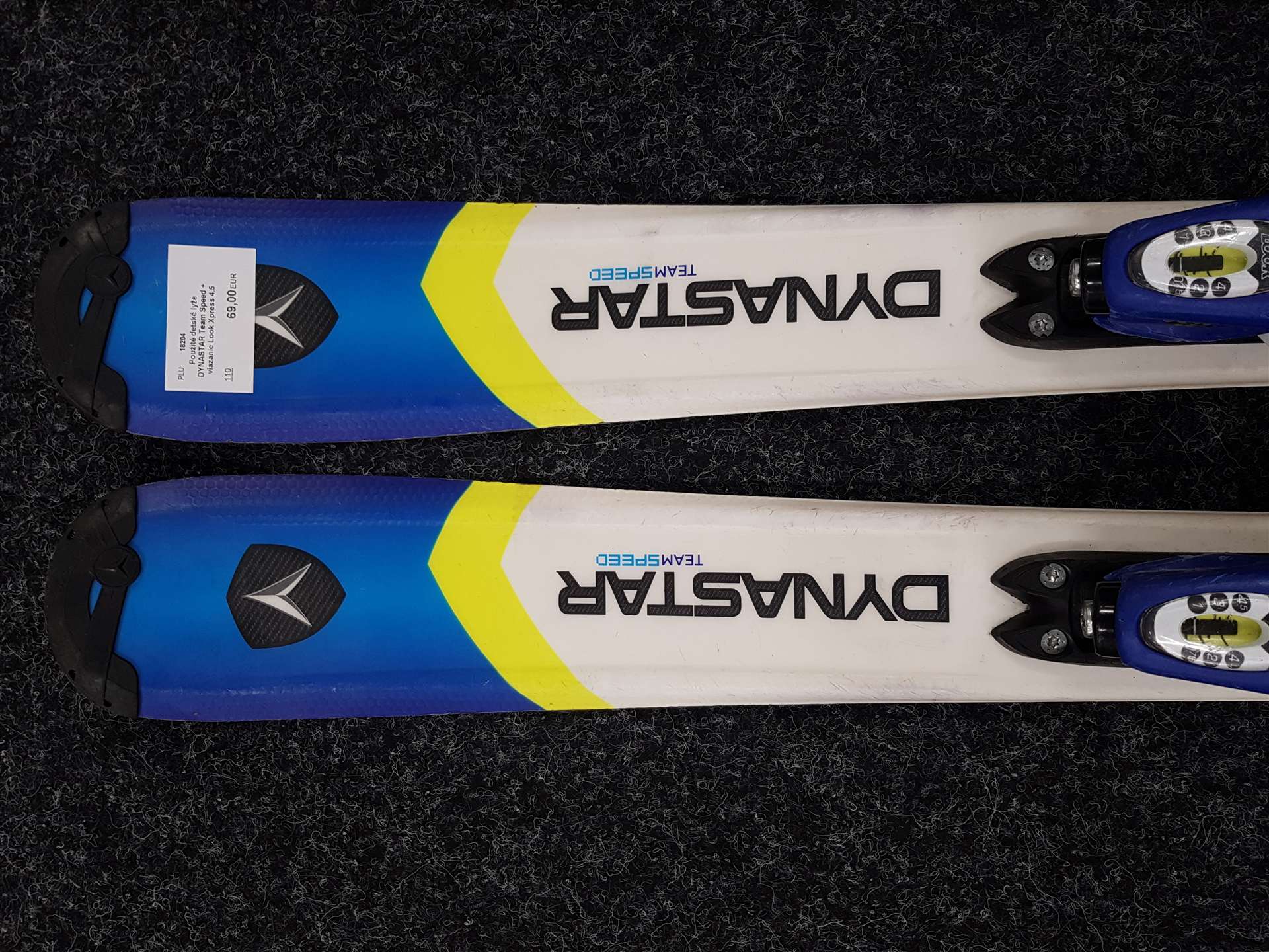 Použité detské lyže DYNASTAR Team Speed + viazanie Look Xpress 4.5