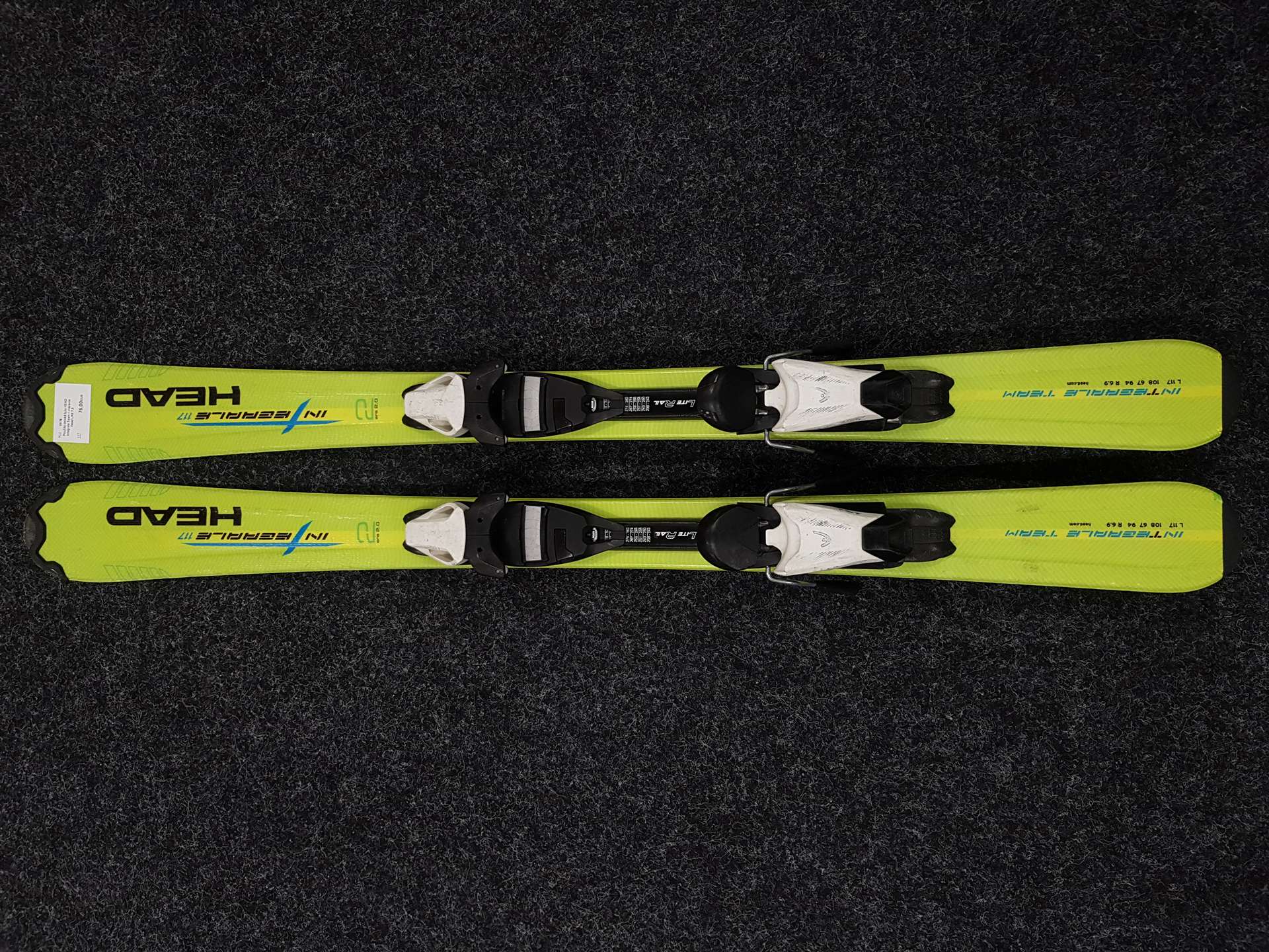 Použité detské lyže HEAD Integrale Team + viazanie Head LRX 7.5